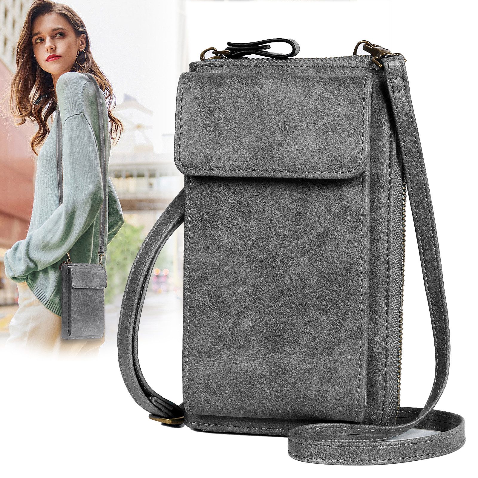 TAN.TOMI Schultertasche Handytasche Damen Cross-Body zum Umhängen mit RFID günstig online kaufen