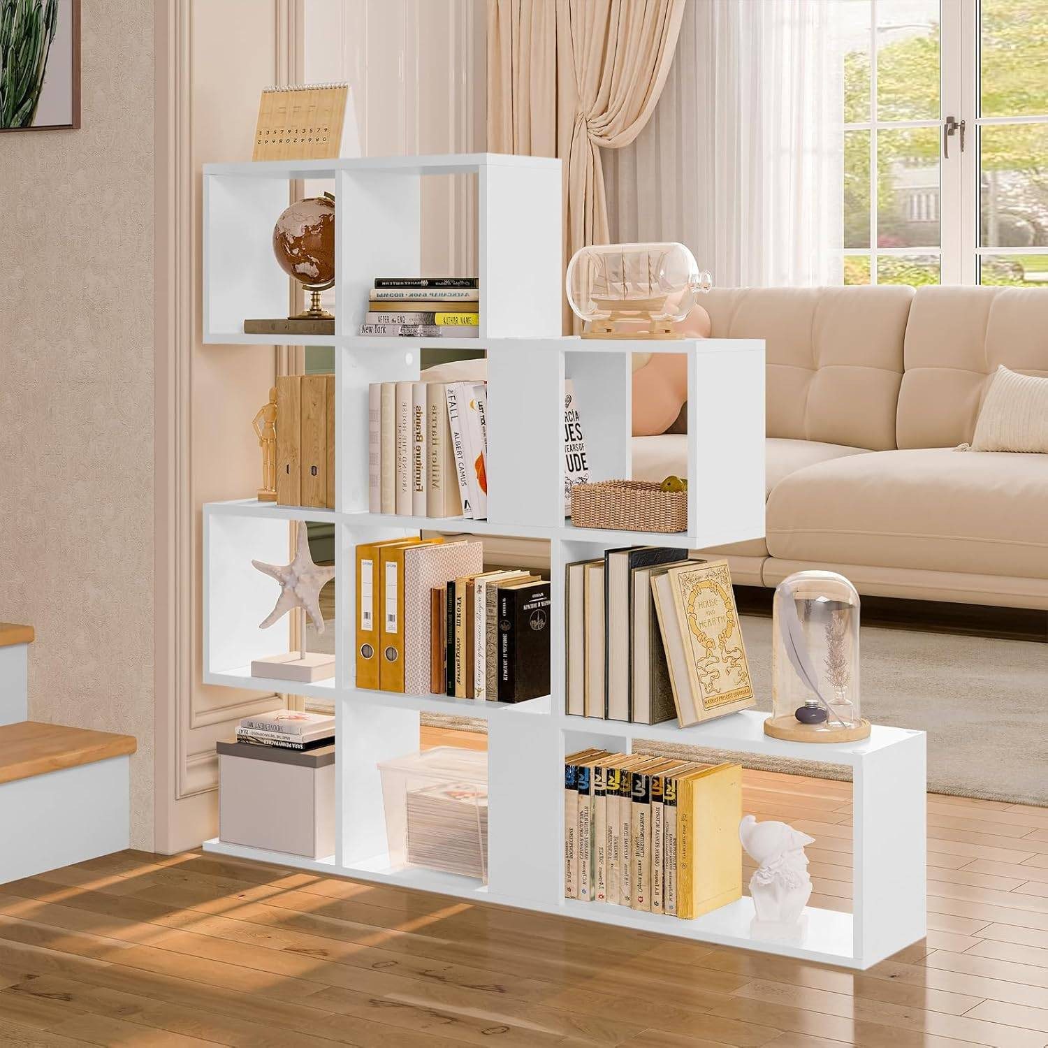 EUGAD Bücherregal, 1-tlg., 4 Ebenen, mit 11 offenen Fächern, freistehendes günstig online kaufen