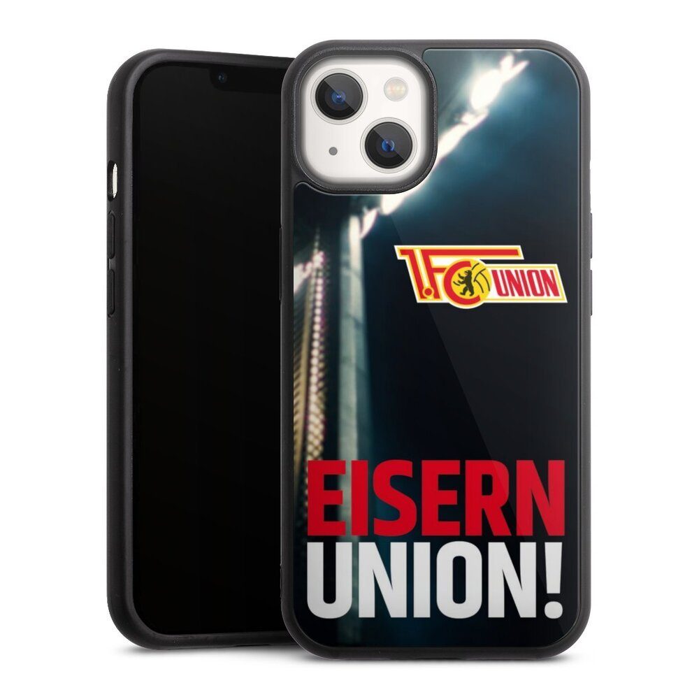 DeinDesign Handyhülle Fanartikel 1. FC Union Berlin Fußball Eisern Union Typo, Apple iPhone 13 Gallery Case Glas Hülle Schutzhülle 9H Gehärtetes Glas