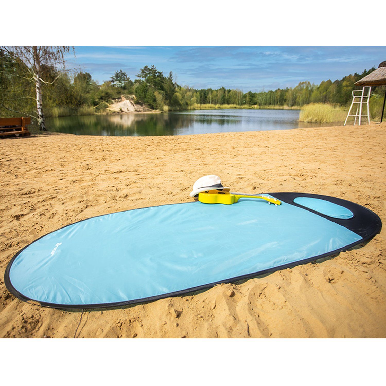 x Tracer bodenisolierende u. 180 80 cm Blau Strandmatte; wasserdichte Strandtuch,