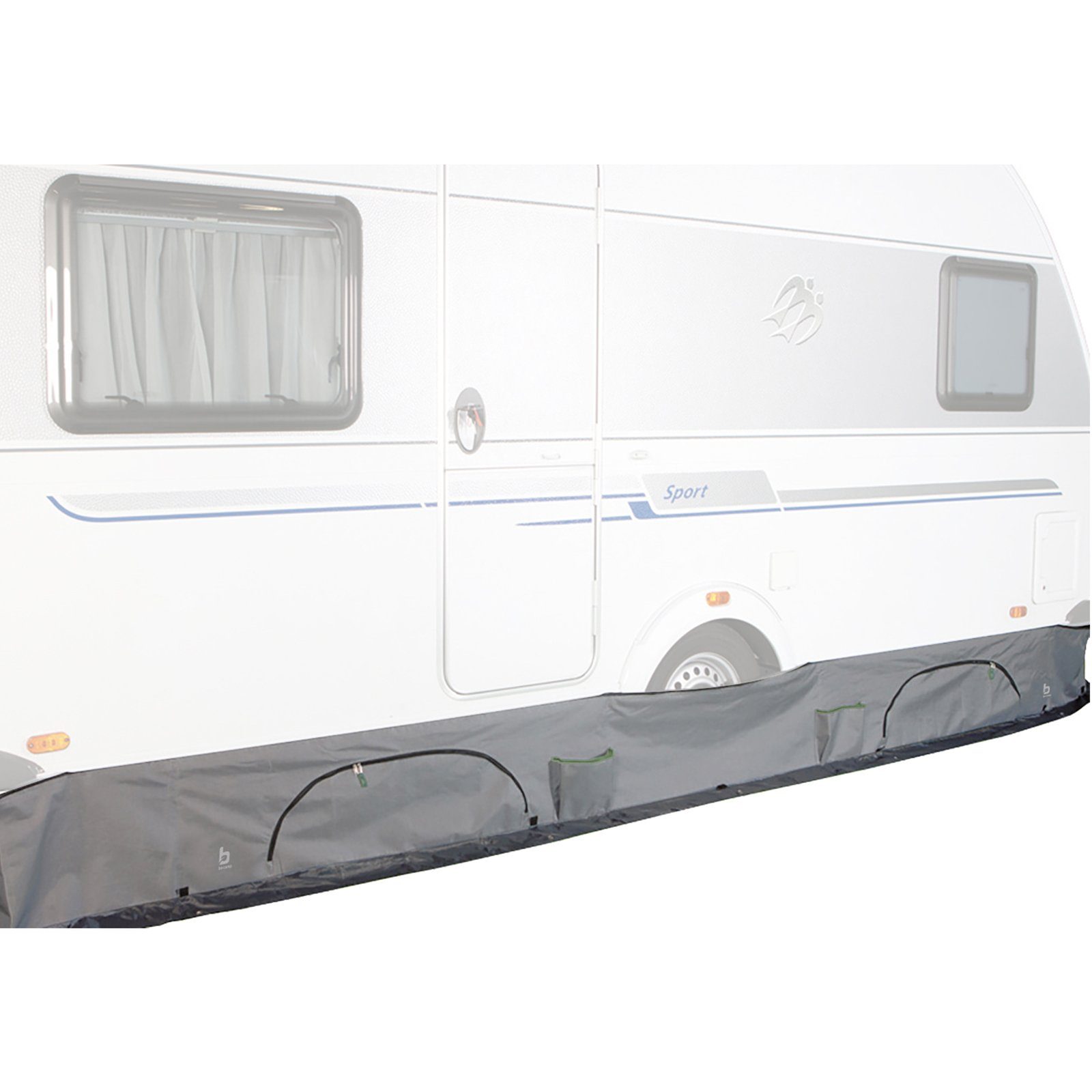 Bo-Camp Hängeregal Bodenschürze Wohnwagenschürze Hänge, Schrank Rad Sonnen günstig online kaufen