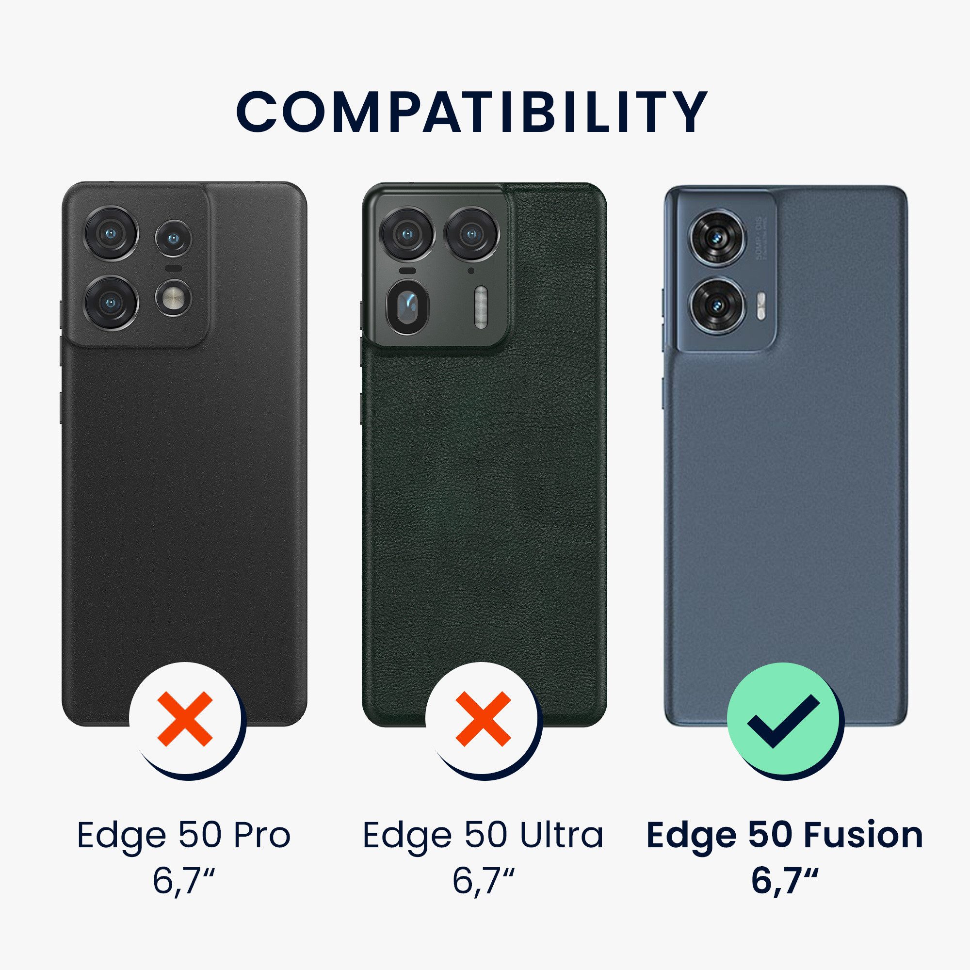 kwmobile Handyhülle Handyhülle für Motorola Edge 50 Fusion Hülle, Weiches Handy Silikon Case - Schutzhülle Cover