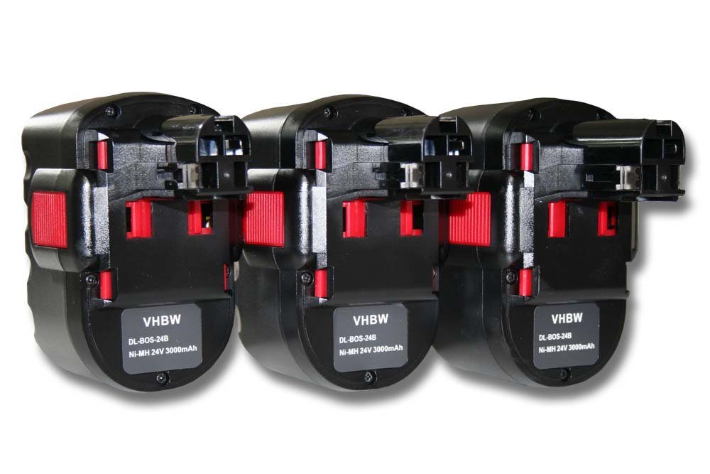 vhbw passend für Bosch 1645K-24, 1660, 1660K-24, 3452, 3924, 3924-24, 3960, Akku 3000 mAh