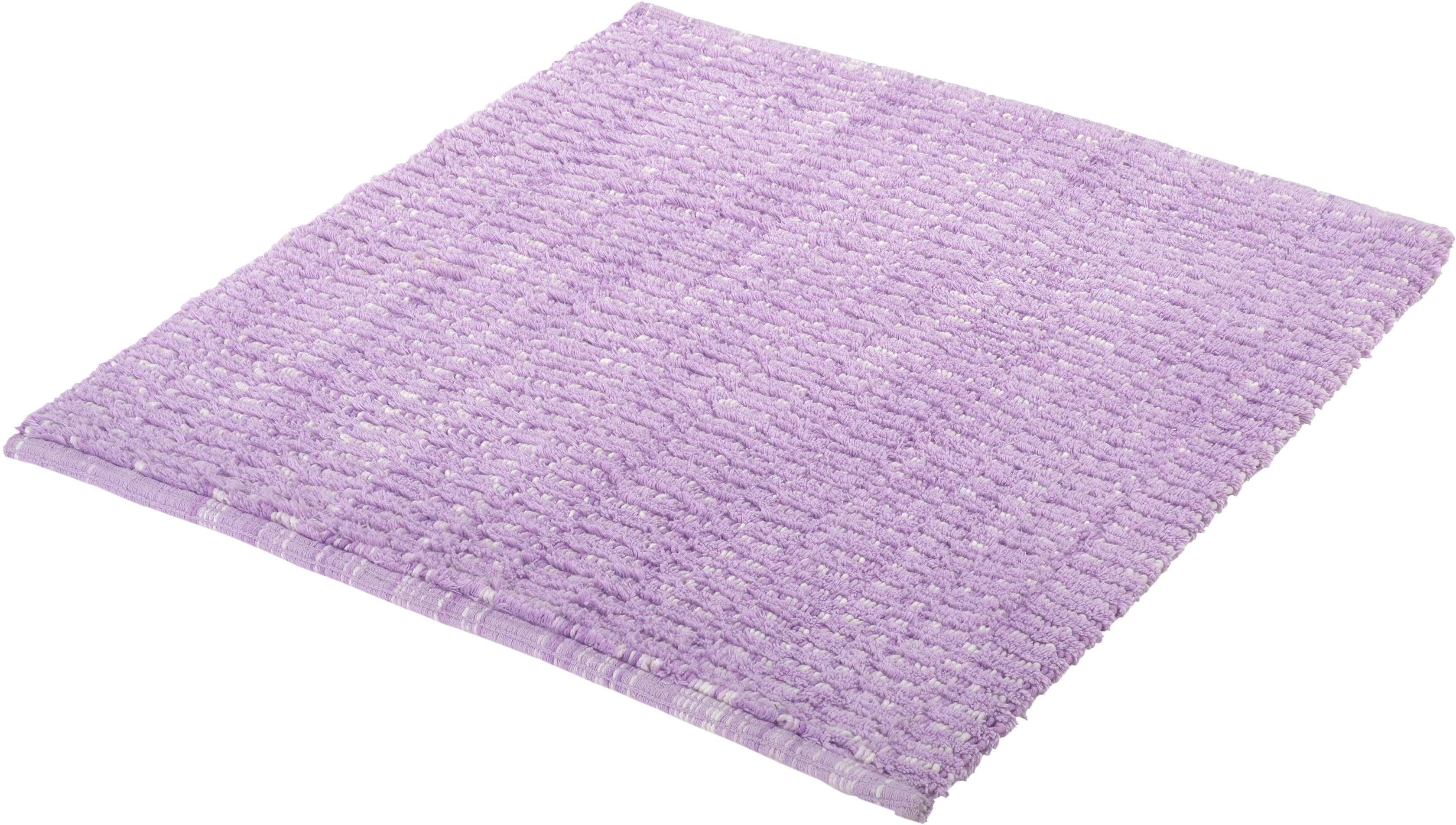 Kleine Wolke Badematte Sway, Badvorleger, Badezimmer Teppich, Höhe 10 mm, rutschhemmend beschichtet, fußbodenheizungsgeeignet, Baumwolle, rechteckig, Badteppich, Uni Farben mit Melange Effekt