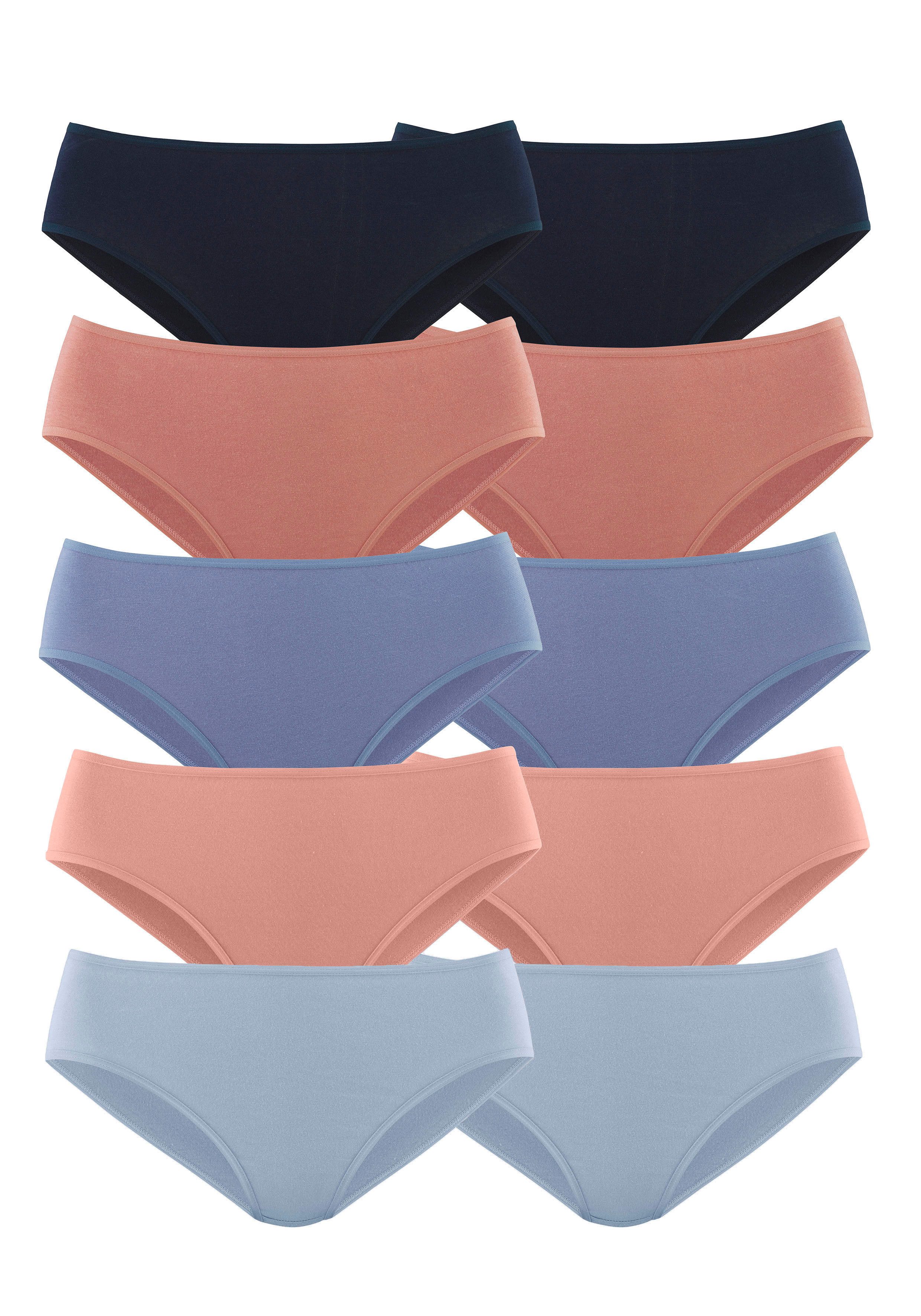 petite fleur Jazz-Pants Slips (10er-Pack) aus elastischer Baumwolle