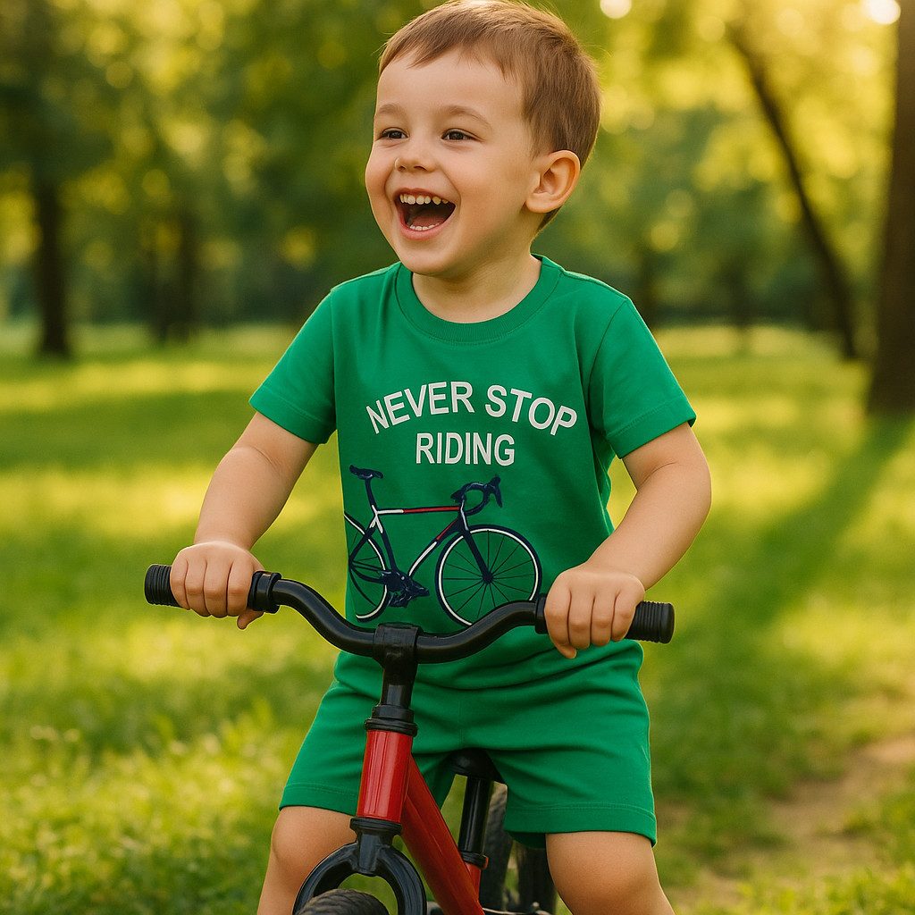 T-Shirt & Shorts Jungen Outfit, 2er Set: T-Shirt + Shorts, 100% Baumwolle
