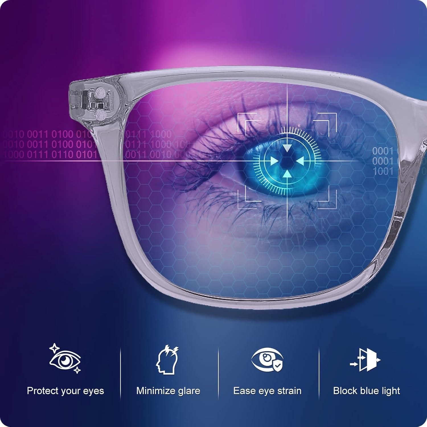 LuxusKollektion Brille Blaulichtfilter Brille PC Gaming Bluelight Filter Anti UV Damen Herren