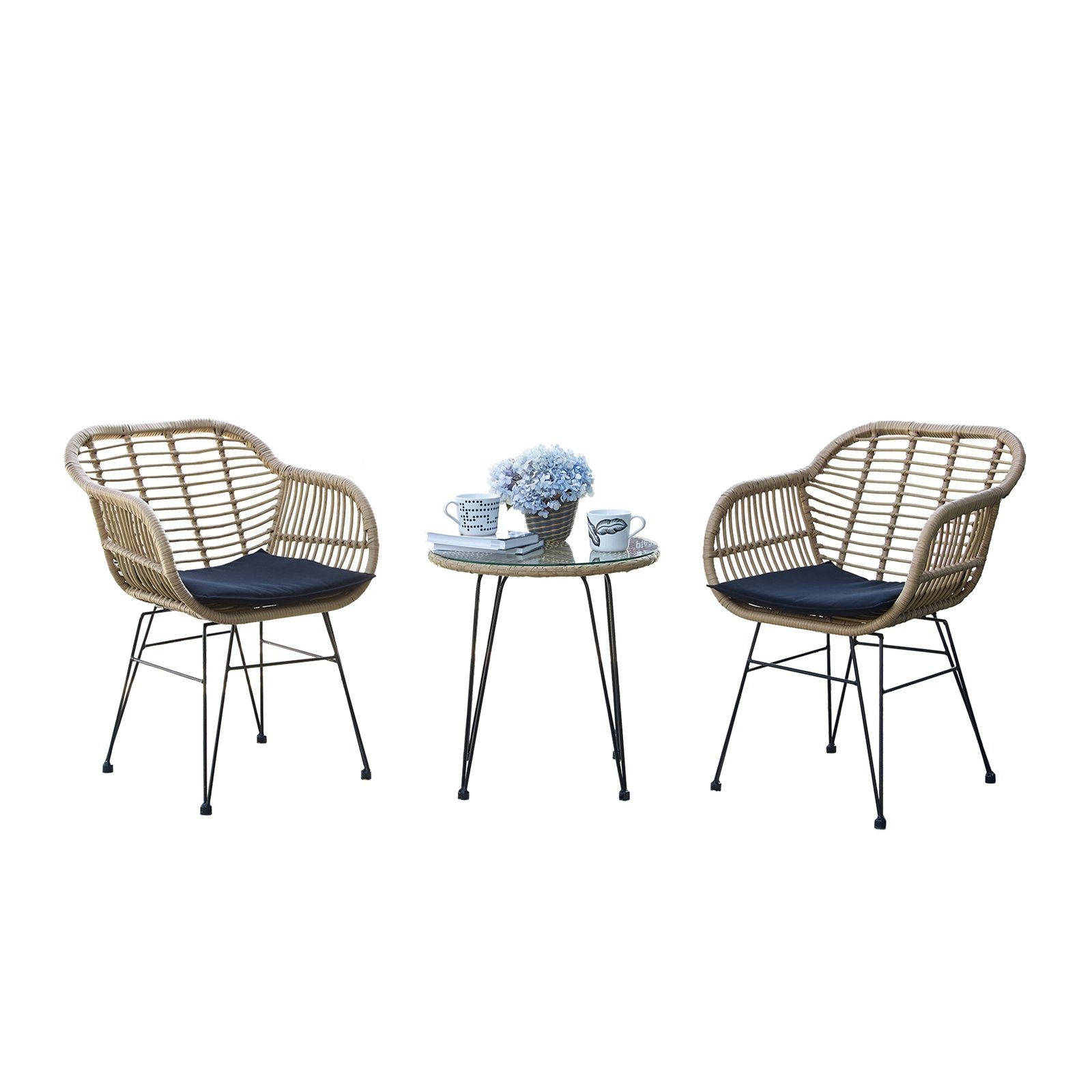 HTI-Line Balkonset Terrassenmöbel Ibiza, (3-tlg., 2x günstig online kaufen