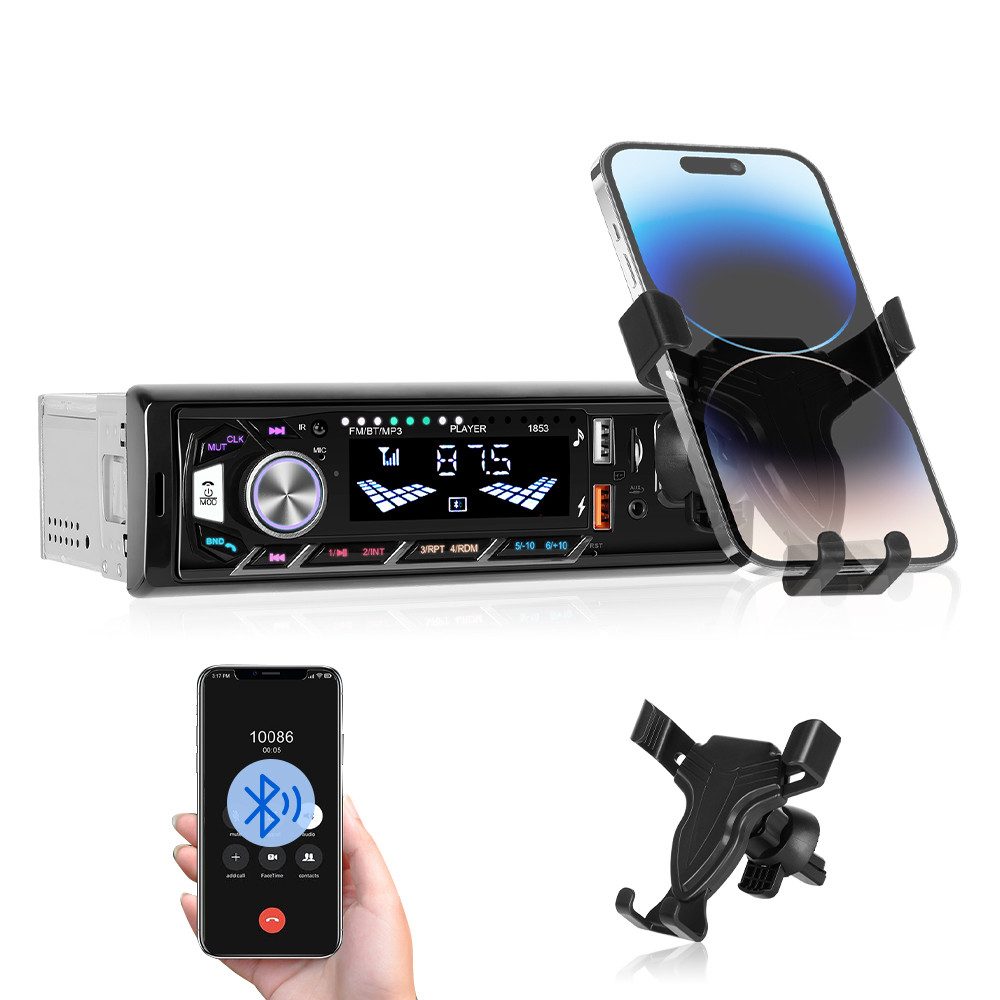 1DIN Autoradios Stereo Digital Bluetooth Audio Musik Stereo MP3-Player