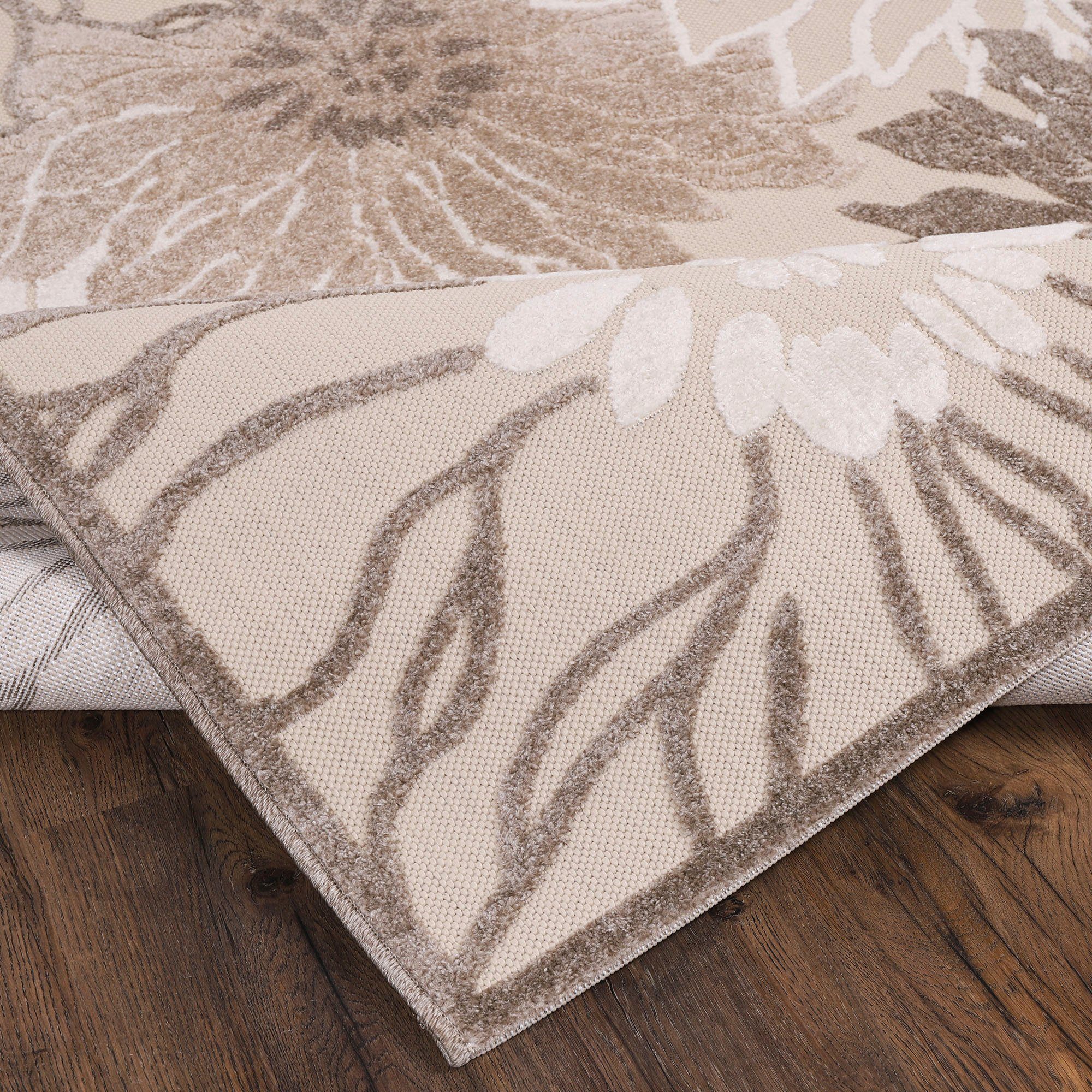 Sanat Teppich Floral 2 Outdoor, auch als Läufer und rund, rechteckig, Höhe: 6 mm, In- und Outdoor geeignet, Blumen, Balkon, Terrasse, Außenbereich – Bild 4 von 5