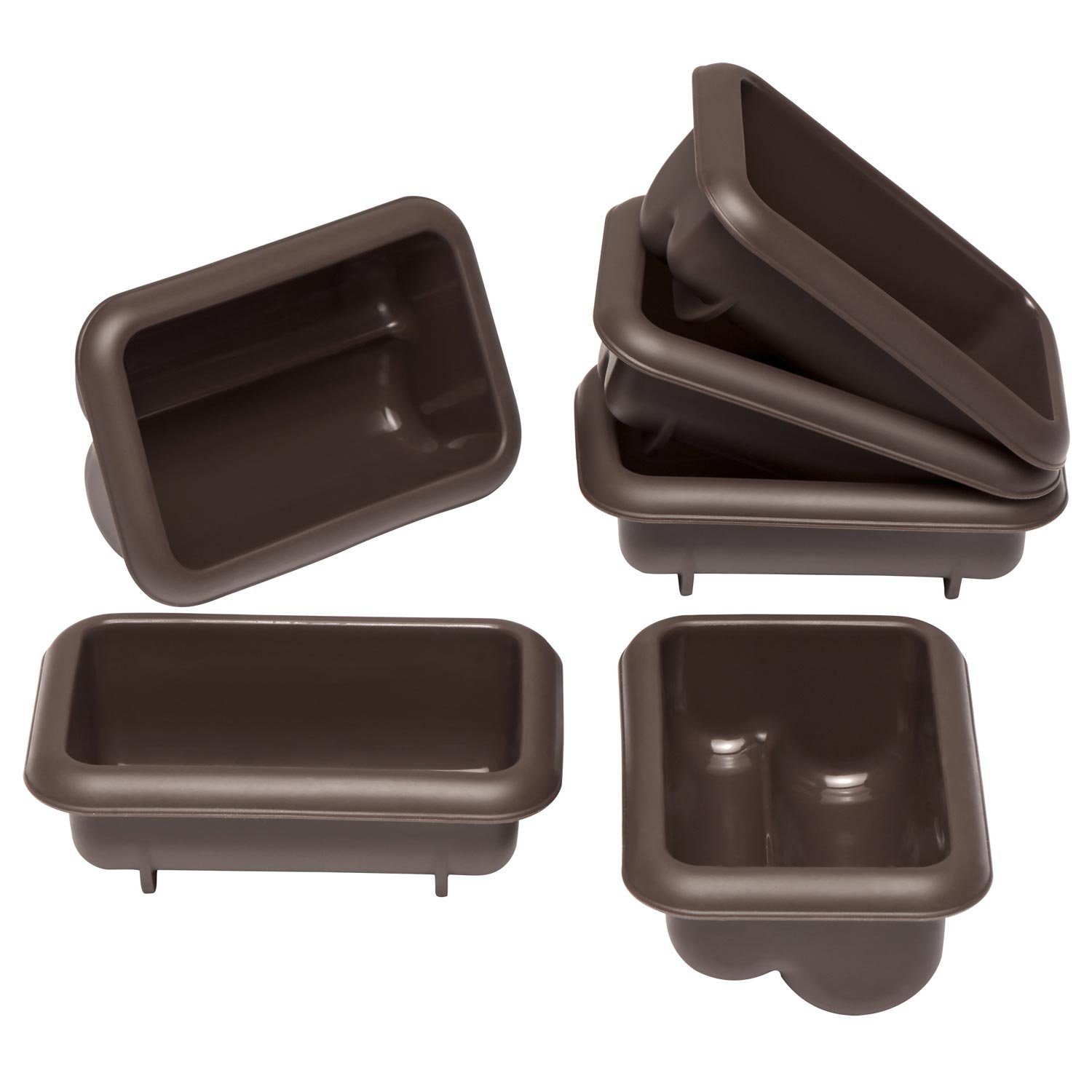 Backform Mini Stollen FlexiForm braun Silikon 6er Set