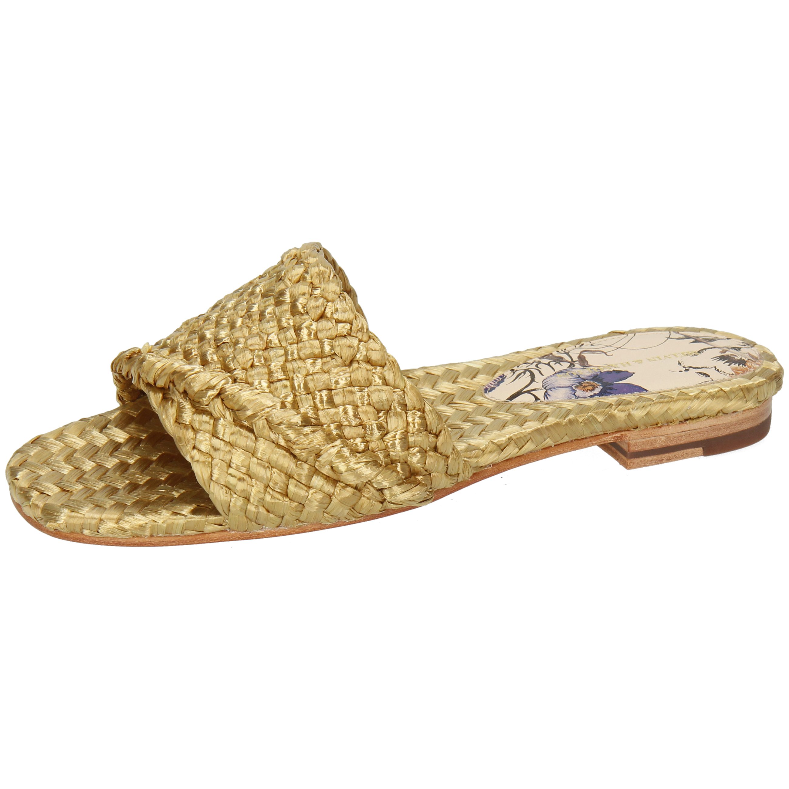 Melvin & Hamilton Elodie Raffia 53 Bronzo Pantolette