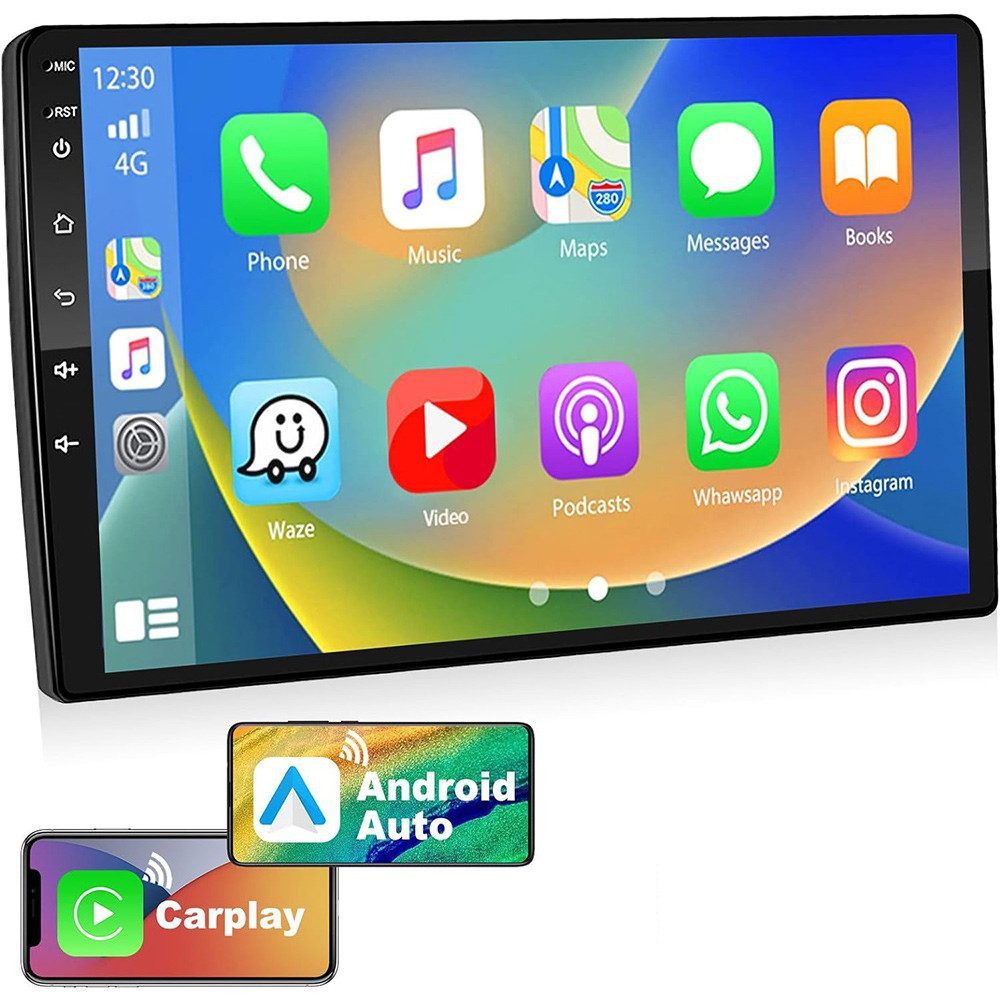 Autoradio 2 DIN mit Wireless Apple Carplay Android Auto, 2+32G 9 Zoll Autoradio