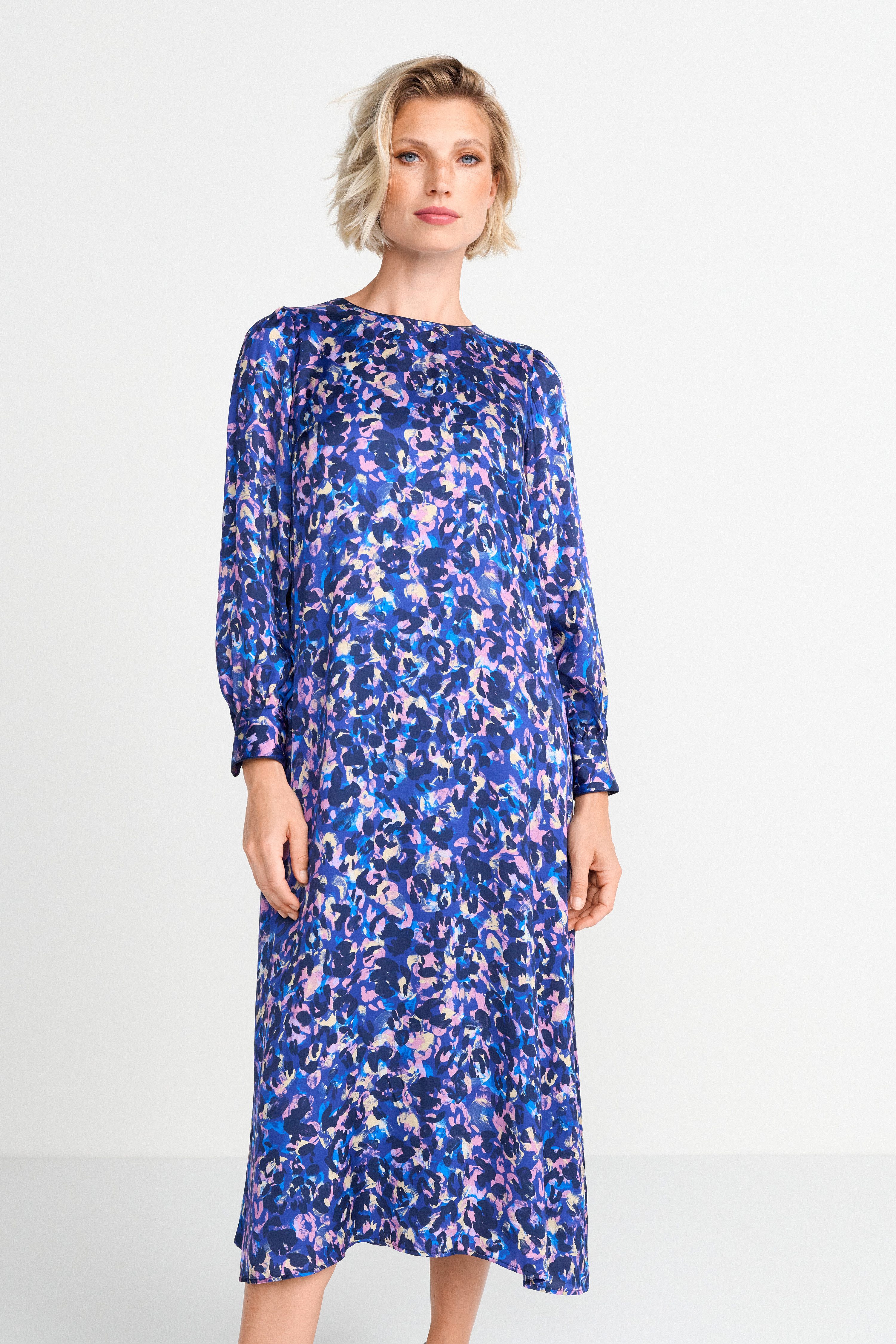 RICHROYAL Midikleid mit künstlerischem Colour-Leo-Print günstig online kaufen