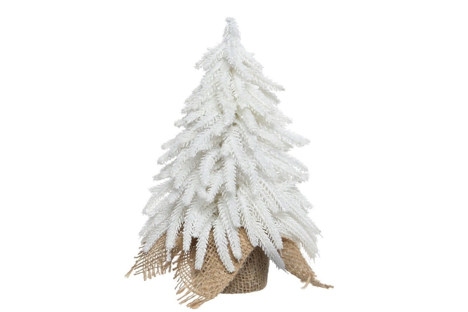 Dekobaum PE Weihnachtsbaum Jutesack weiss