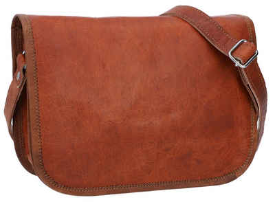 Gusti Leder Handtasche »Taylor 9,7"« (1-tlg), Handtasche Umhängetasche Ledertasche Damen Vintage Braun Leder