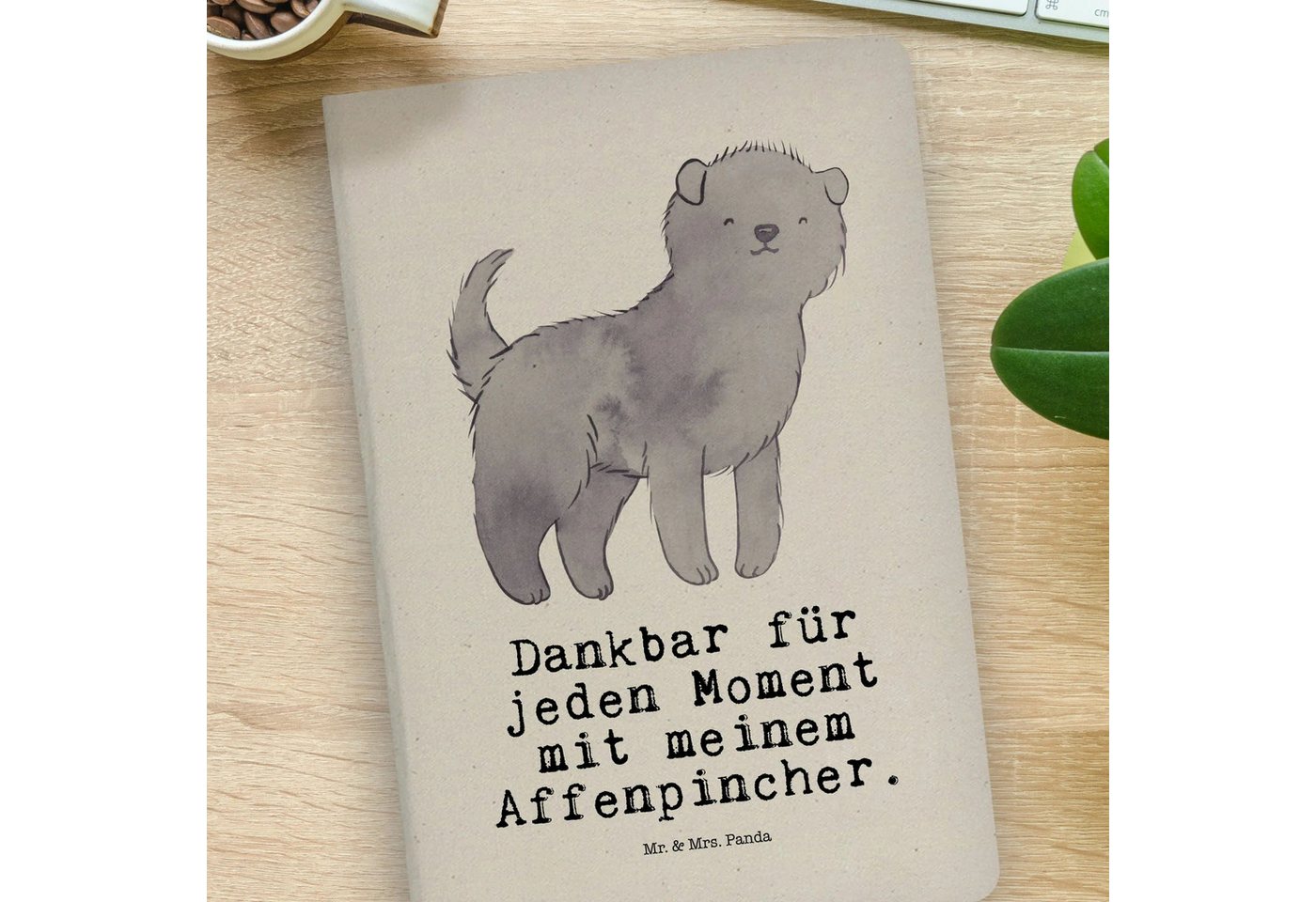 Thumbnail - Mr. & Mrs. Panda Notizbuch Affenpincher Moment - Transparent - Geschenk, DIN A4 Arbeitsbuch, Not Mr. & Mrs. Panda, Langl...