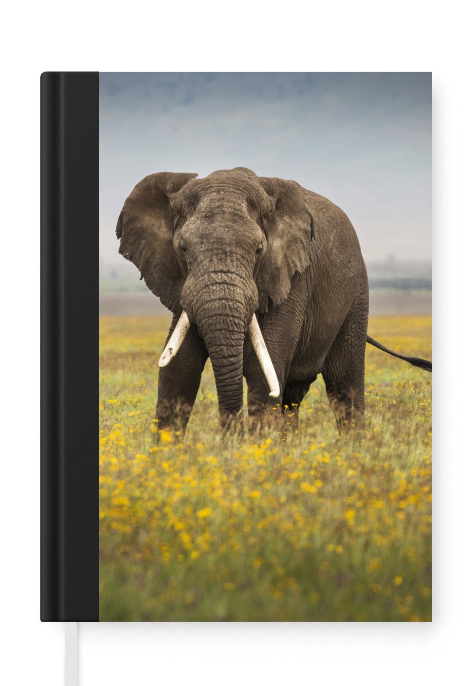 MuchoWow Notizbuch Seiten, Merkzettel, A5, Blumen Notizheft, Tagebuch, - - - 98 - Tiere Natur, Elefant Journal, Haushaltsbuch Gras