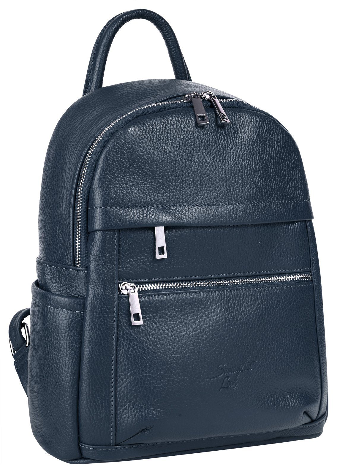 Samantha Look Cityrucksack SAMANTHA LOOK Damen echt Leder, Made in Italy, echt Leder, Made in Italy – Bild 2 von 5
