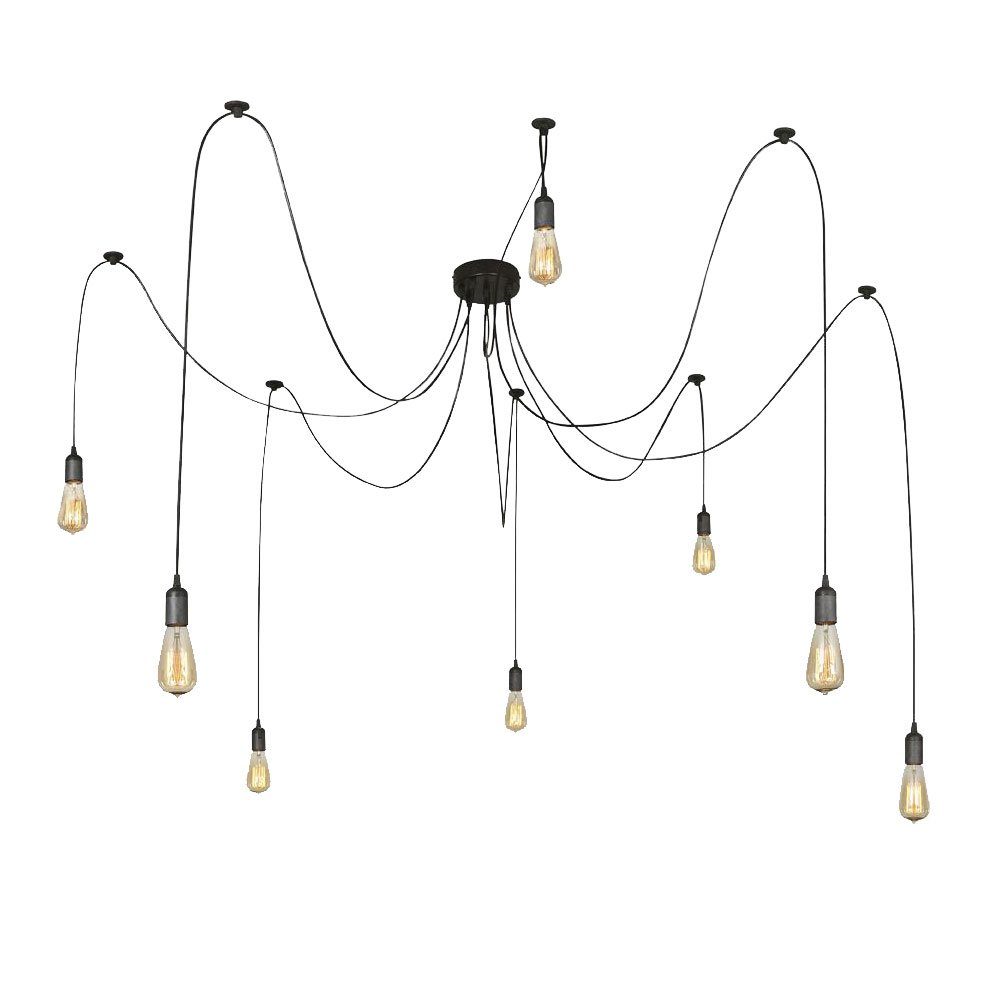 GLOBO LIGHTING Hängeleuchte, Leuchtmittel nicht inklusive, Decken Hänge Leuchte Kabel 1,5 - 3,5m Textil Schwarz Strahler Pendel. Reduzierter Preis € 84,99. Unverbindliche Preisempfehlung € 139,99