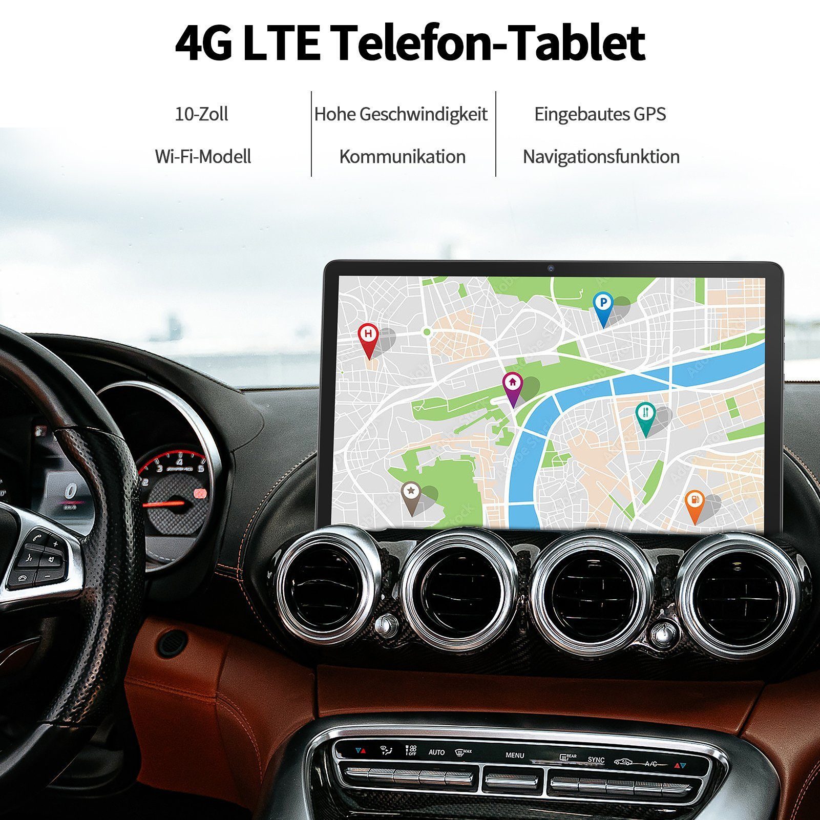 VASOUN TAB 13, grau, 8000mAh Akku, 5MP+13MP, BT 5.0 Tablet (10", Android 11, 2G(GSM), 3G(WCDMA), 4G(FDD/TDD), 4GB RAM, 128GB ROM, LCD-Display, Ultraflaches Desig)