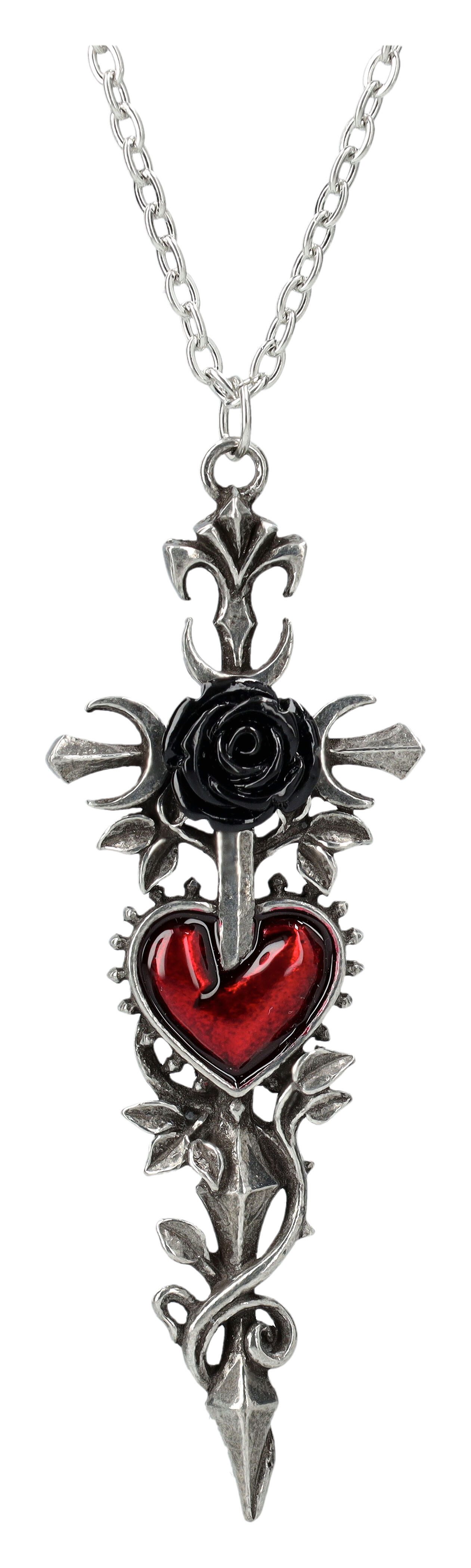 Figuren Shop GmbH Kette mit Anhänger Gothic Halskette – Cross of the Dark K günstig online kaufen