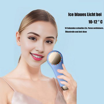 Rutaqian Elektrische Hautpflegebürste Elektrischer Silikon Gesichtsbürste mit Kalte und heiße Kompresse, IPX7 Wasserdicht Gesicht Tiefenreinigungsbürste, Gesichtsreinigungsbürste,Peeling, Hautpflege