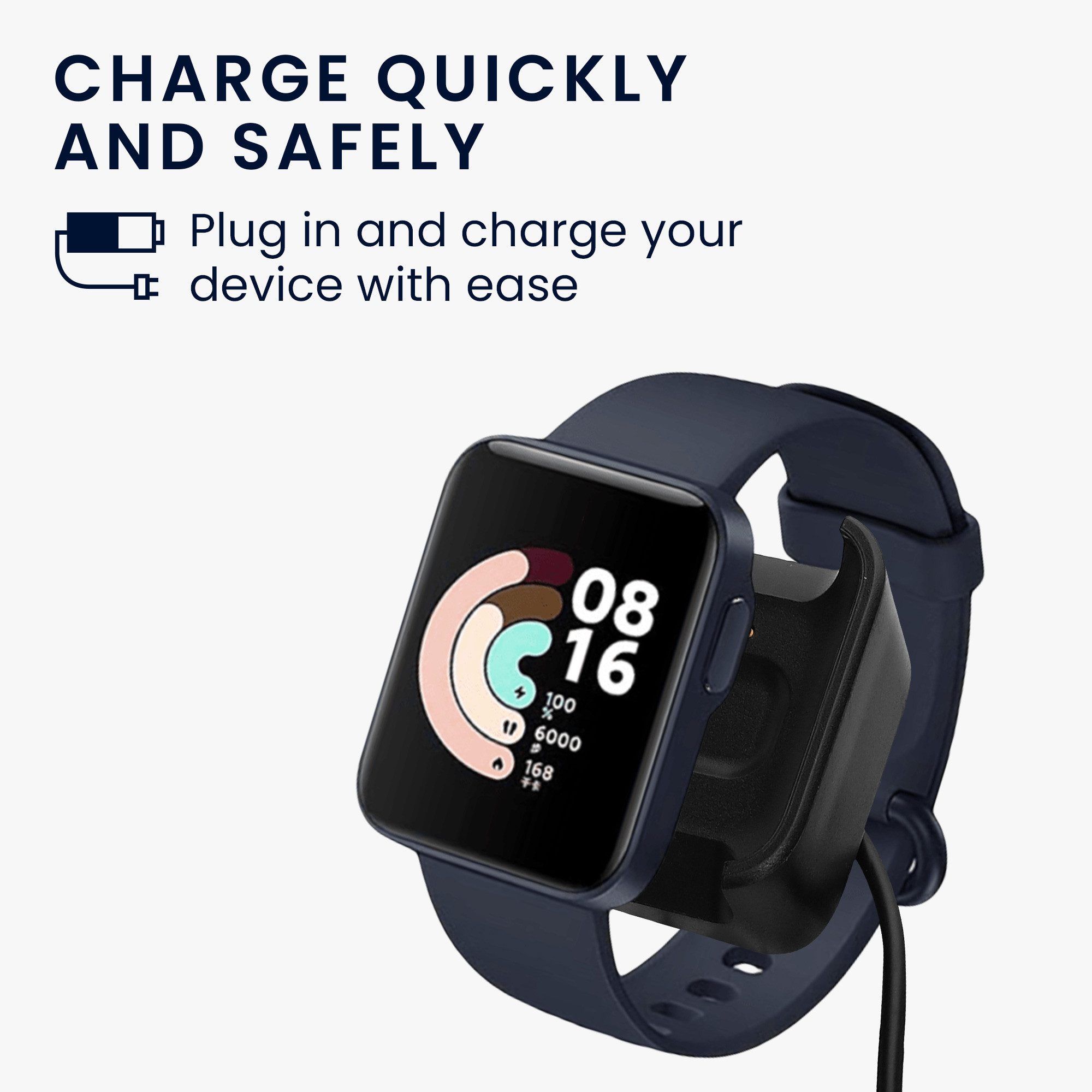 kwmobile Smartwatch Ladekabel für Xiaomi Mi Watch Lite / Redmi Watch Smartphone-Ladegerät (1-tlg., USB Ladekabel für Smartwatch Aufladekabel - Fitnesstracker Ersatzkabel)
