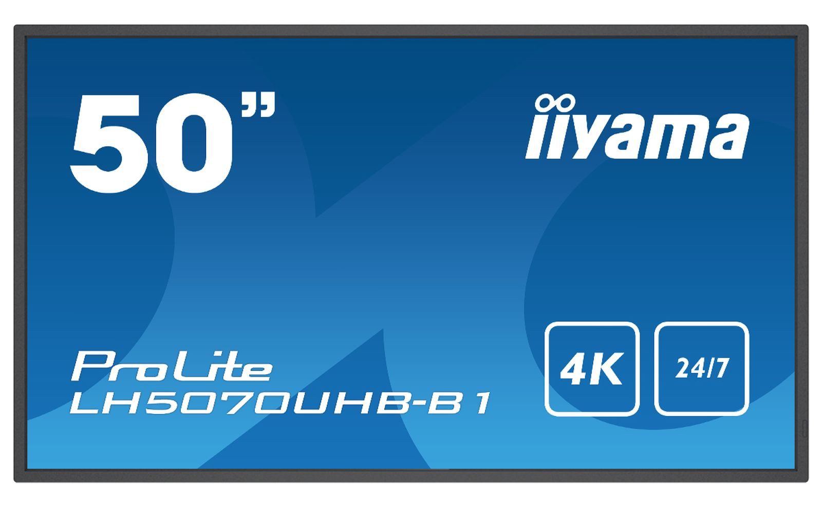 Iiyama LH5070UHB-B1 127cm 50Zoll Super Slim 3840x2160 4K UHD VA panel 30mm TFT-Monitor (3840 x 2160 px, 4K Ultra HD, 8 ms Reaktionszeit, HDCP)