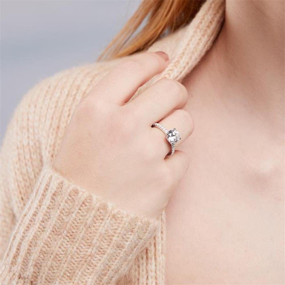 JEWLIX Verlobungsring Moderner Verlobungsring aus Silber mit Zirkoniabesatz günstig online kaufen