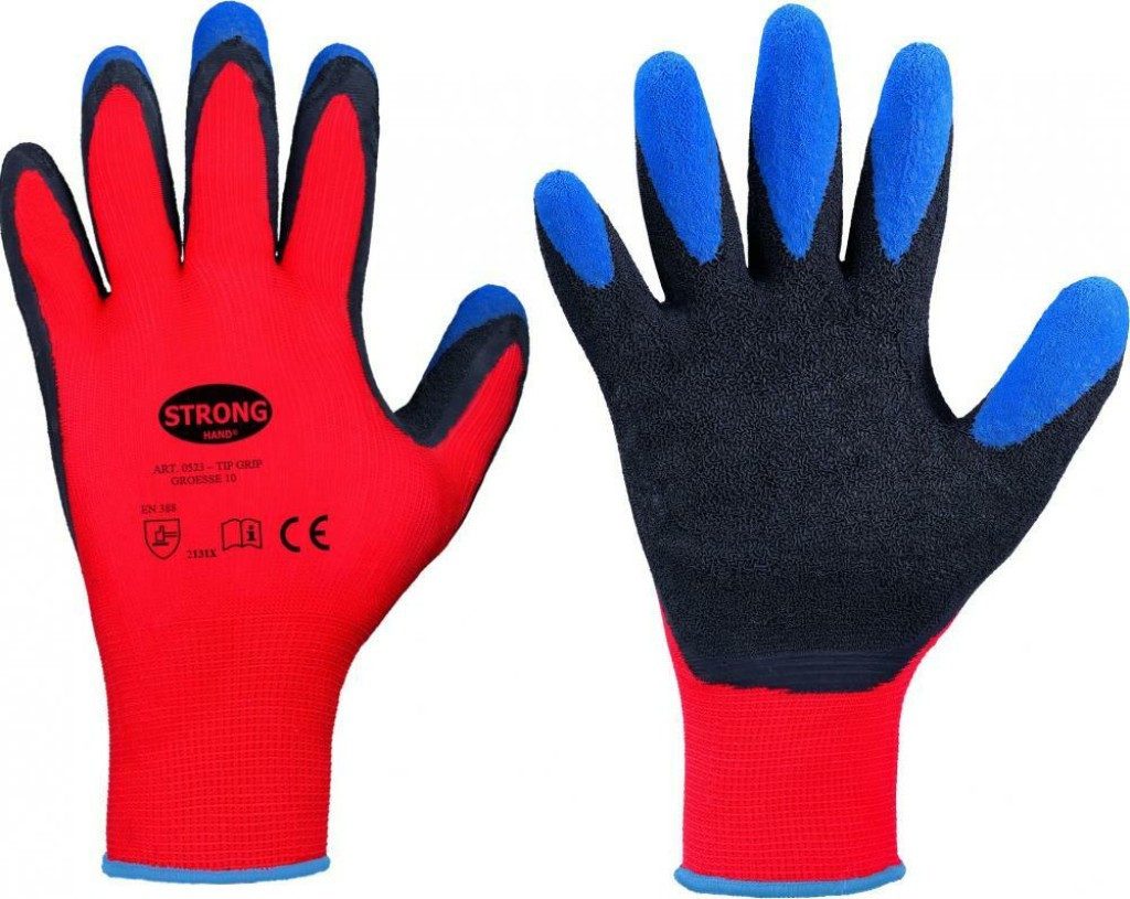 Arbeitshandschuhe 10 Paar STRONGHAND Montagehandschuh TIP GRIP Gr. 11 Arbeitshandschuh