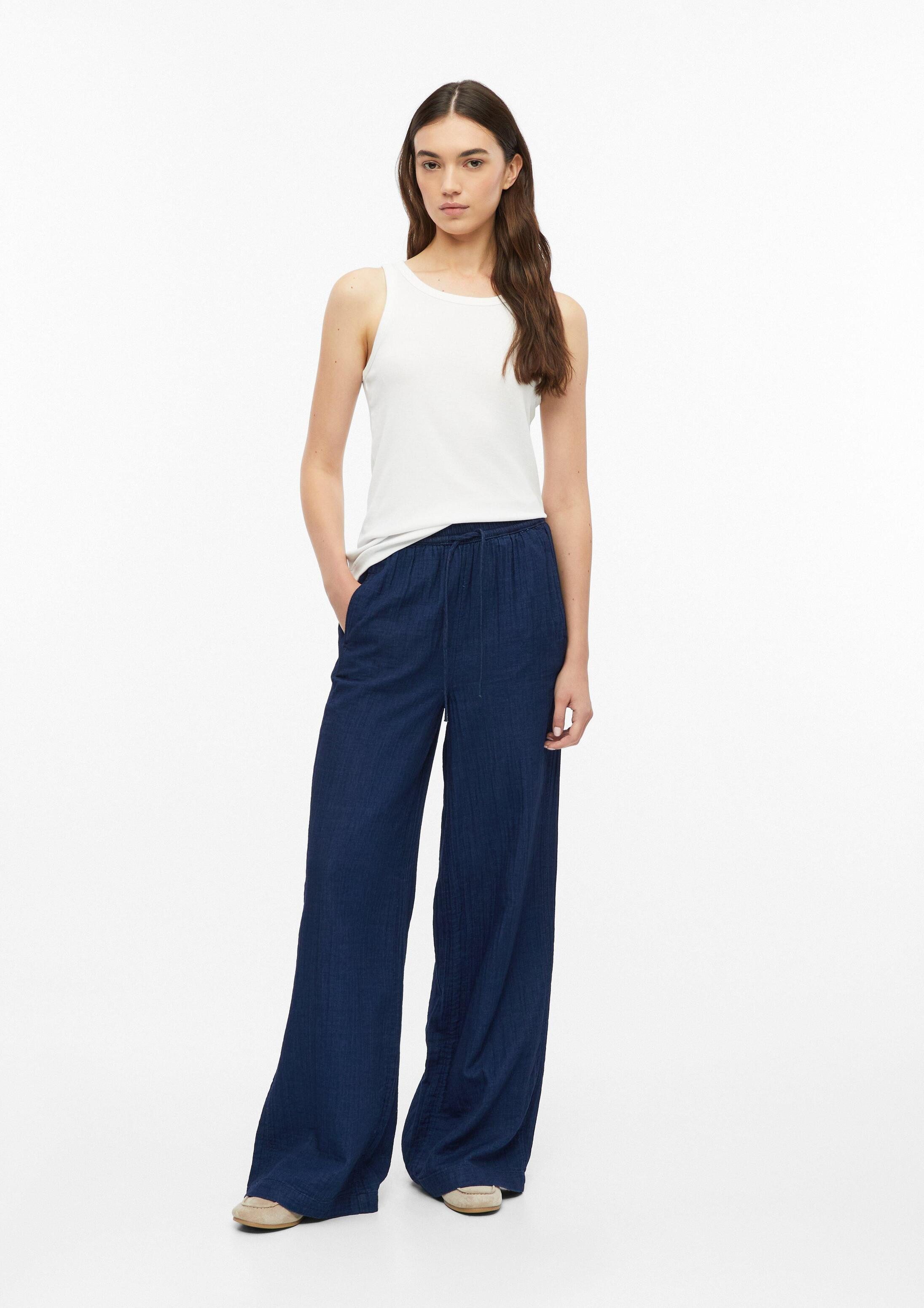 s.Oliver Chinos Hose Leichte Wide-Leg-Hose in Denim-Optik