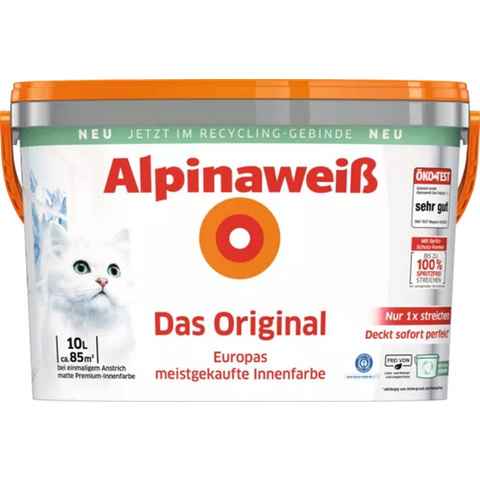 Alpina Wand- und Deckenfarbe Alpinaweiß 10 Liter Das Original