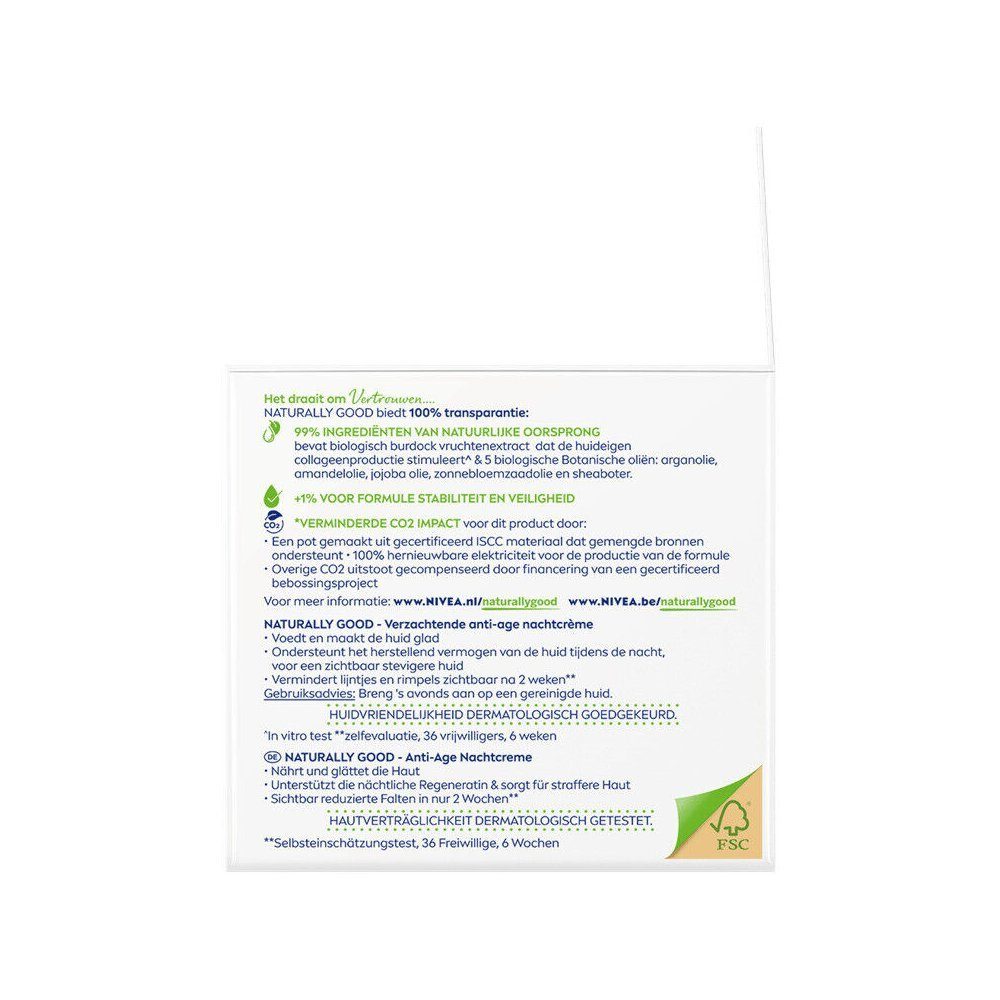Nivea Nachtcreme Naturally Good Anti-Age Nachtcreme mit Arganöl 50ml - 1erPack