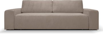 WERK2 Schlafsofa Hugo, Design 2-Sitzer Sofa in Cord mit Schlaffunktion & Bettkasten