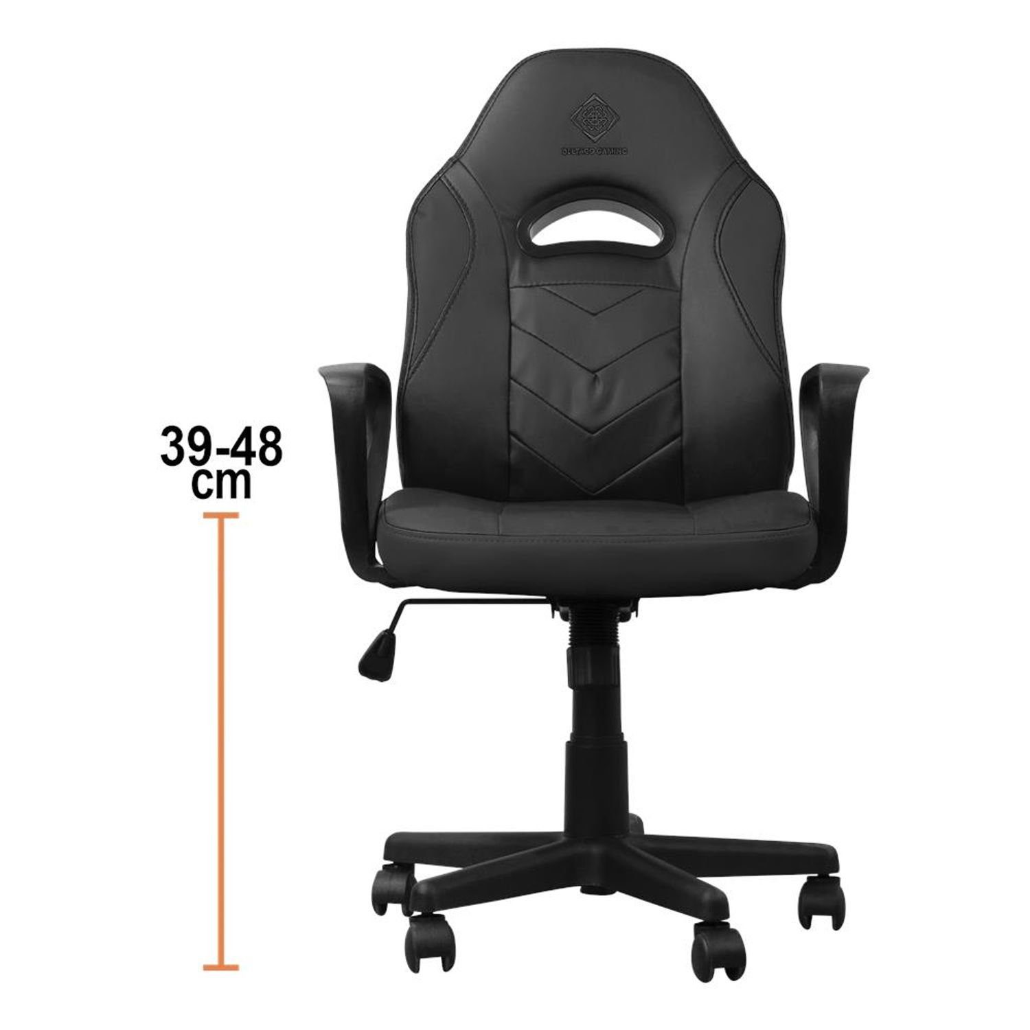 DELTACO Gaming-Stuhl DC110 klein Herstellergarantie Jahre langem bequem inkl. nach selbst Sitzen extra 5 Stuhl (kein Gaming schwarz Set)