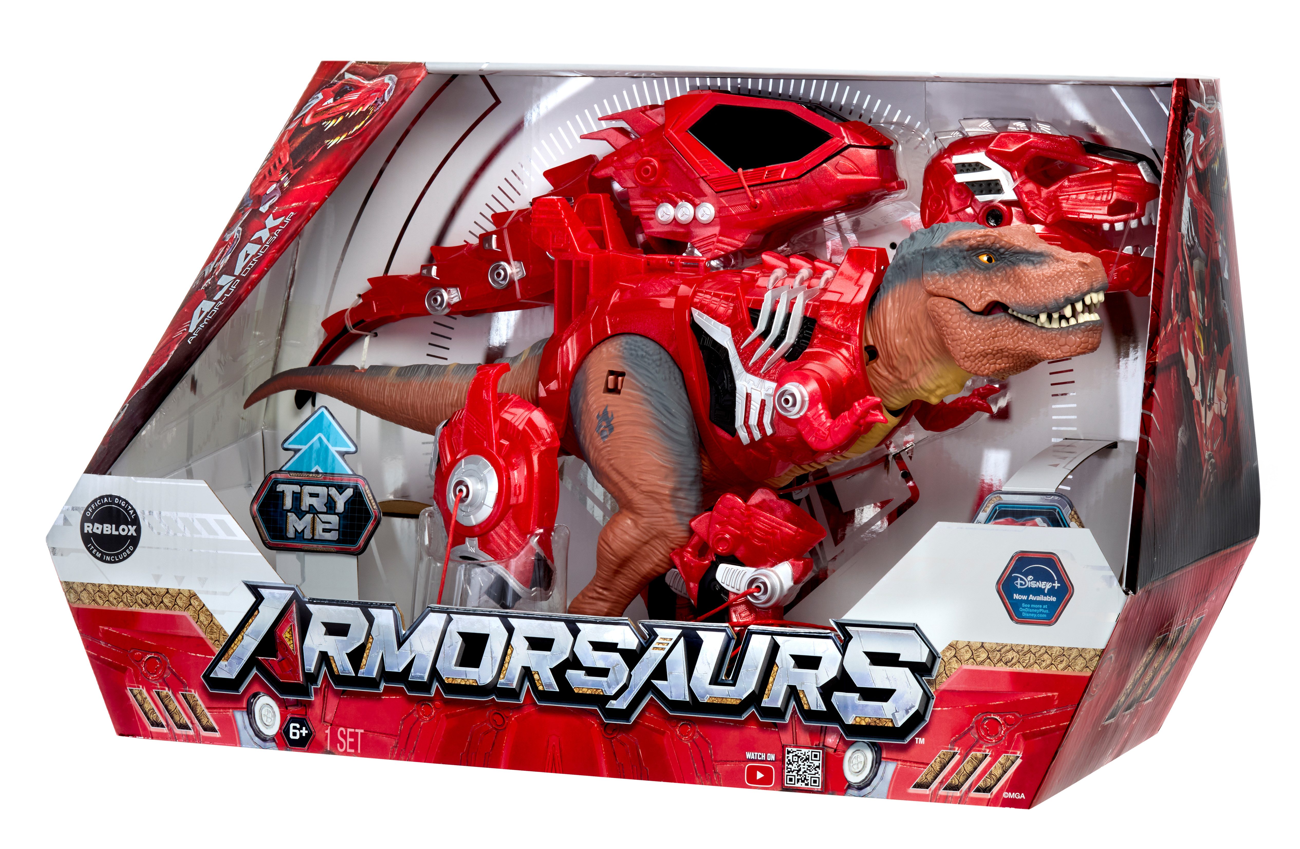 MGA ENTERTAINMENT Actionfigur Armosaurs Armor-Up Dinosaur- T-Rex - Ajax, mit Soundeffekt