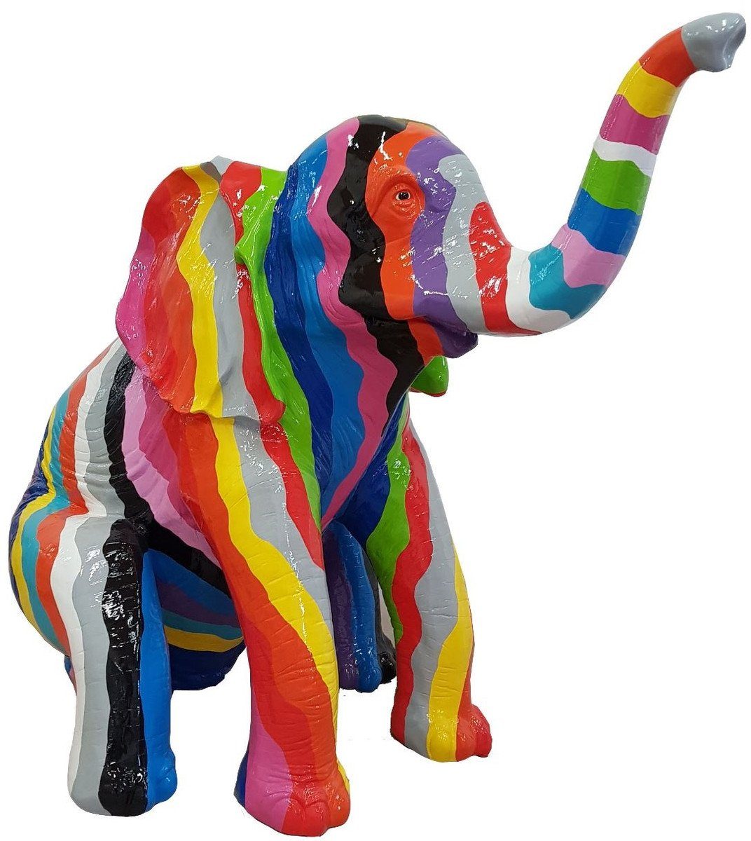 günstiger Verkauf Casa Padrino Gartendekofigur sitzender Deko Designer - Skulptur Skulptur cm H. Deko - Elefant Mehrfarbig Tierfigur 140 Riesige