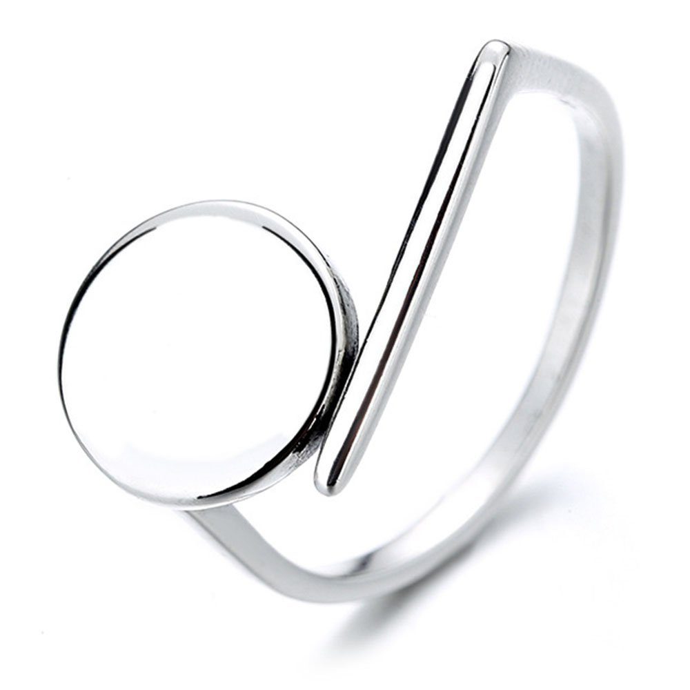 Fingerring geometrischer Ring Verstellbar aus S925, einfacher Anti Haiaveng Anti-Angst-Ring, Stress Ring, Ringe Sterlingsilber