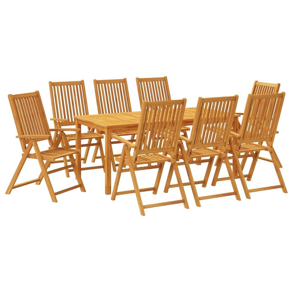 vidaXL Garten-Essgruppe 9-tlg. Garten-Essgruppe Massivholz, (8-tlg) günstig online kaufen