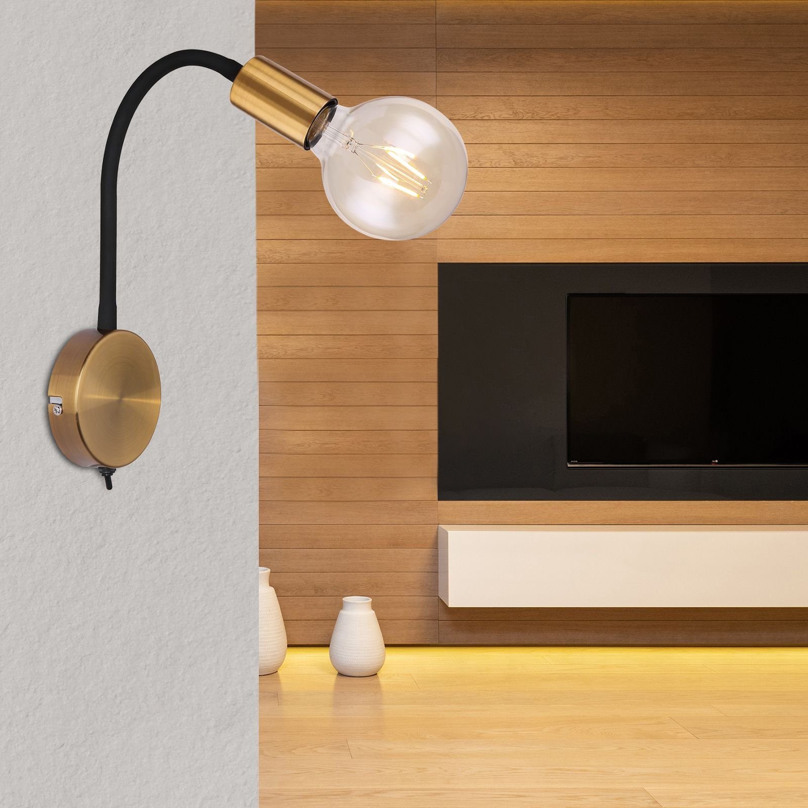 Wandleuchte Wohnzimmer Globo mit Wandleuchte Schalter Innen Wandlampe GLOBO