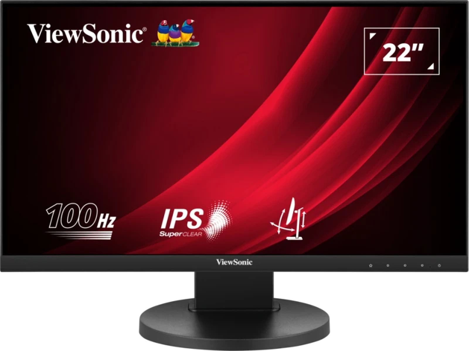 Viewsonic VG2208A 55,88cm 22Zoll 1920x1080 IPS HDMI DP USB TFT-Monitor (1920 x 1080 px, Full HD, 5 ms Reaktionszeit, 100 Hz, IPS, Lautsprecher, Pivot, Höhenverstellbar)