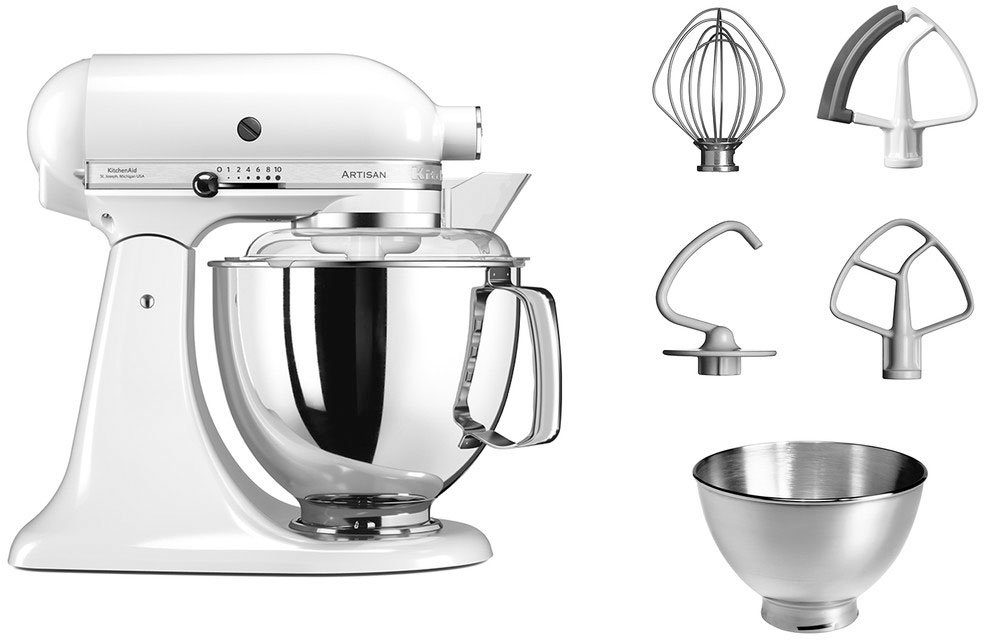KitchenAid Küchenmaschine 5KSM175PSEWH WEISS, 300 W, 4,8 l Schüssel