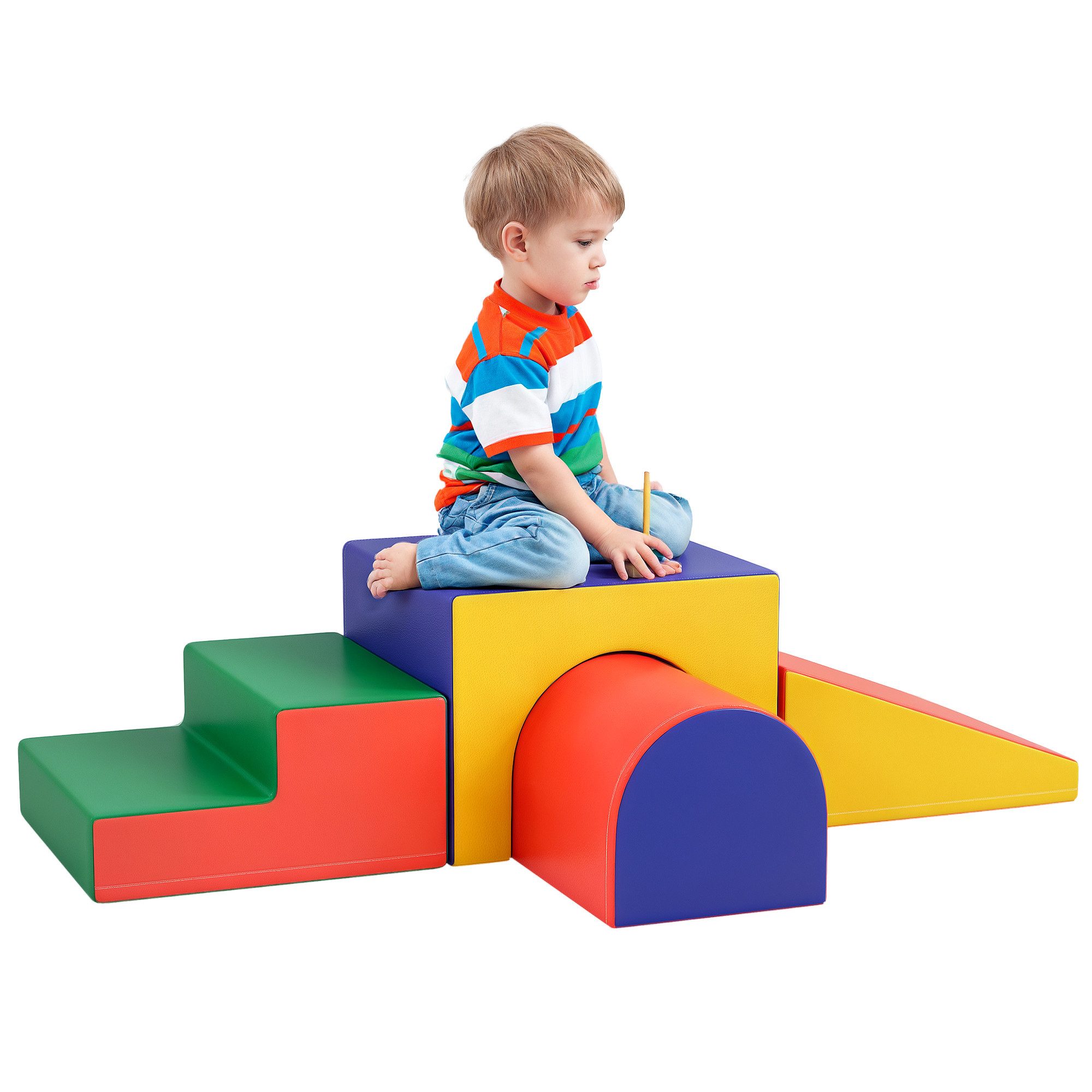 4er-Set Bauklötze Bauspielzeug zum krabbeln, klettern Spielbausteine