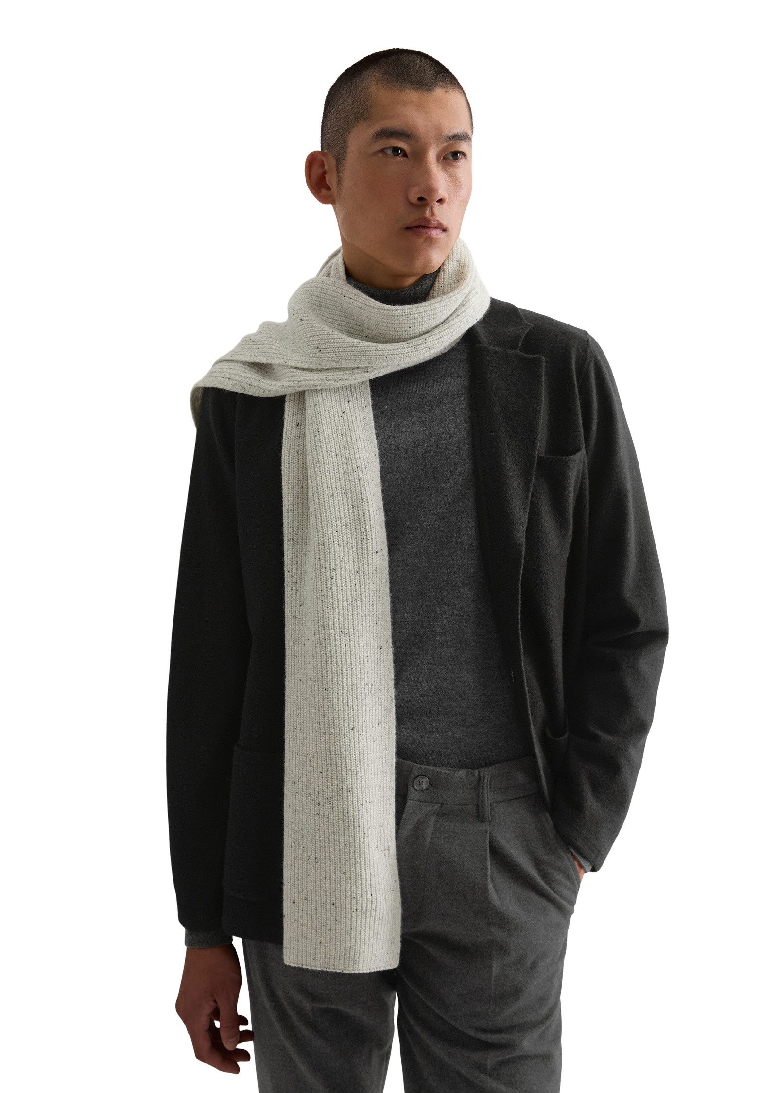 Marc O'Polo Strickschal aus recyceltem Schafwolle-Mix