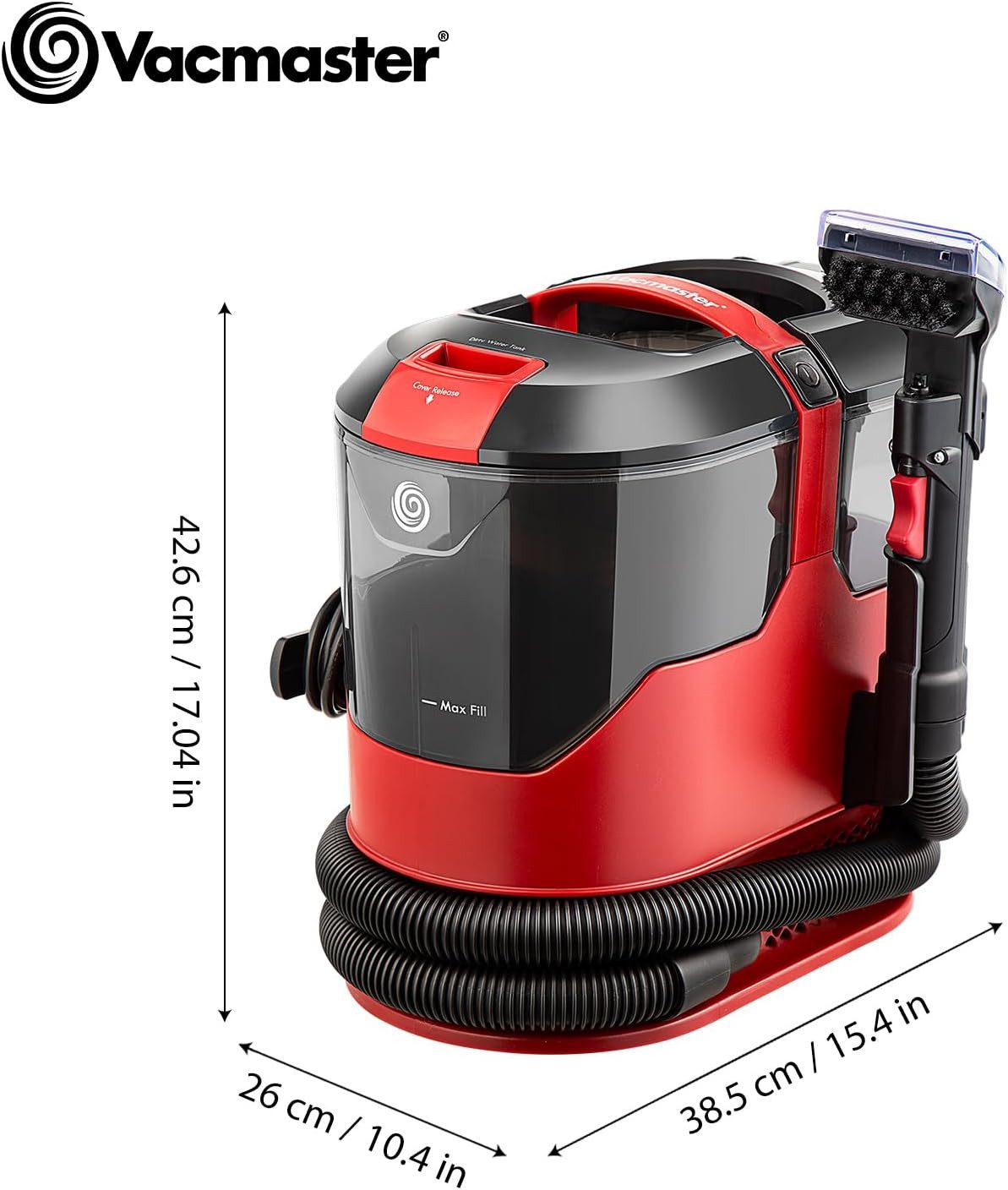 Vacmaster Handstaubsauger Waschsauger Teppichreiniger Fleckenreiniger, 600 W, für Teppiche, Vorleger, Polster, Treppen und Autos