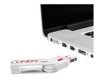 Lindy LINDY USB Port Schloss (4 Stück) mit Schlüssel: Code ROT - P PC-Lautsprecher
