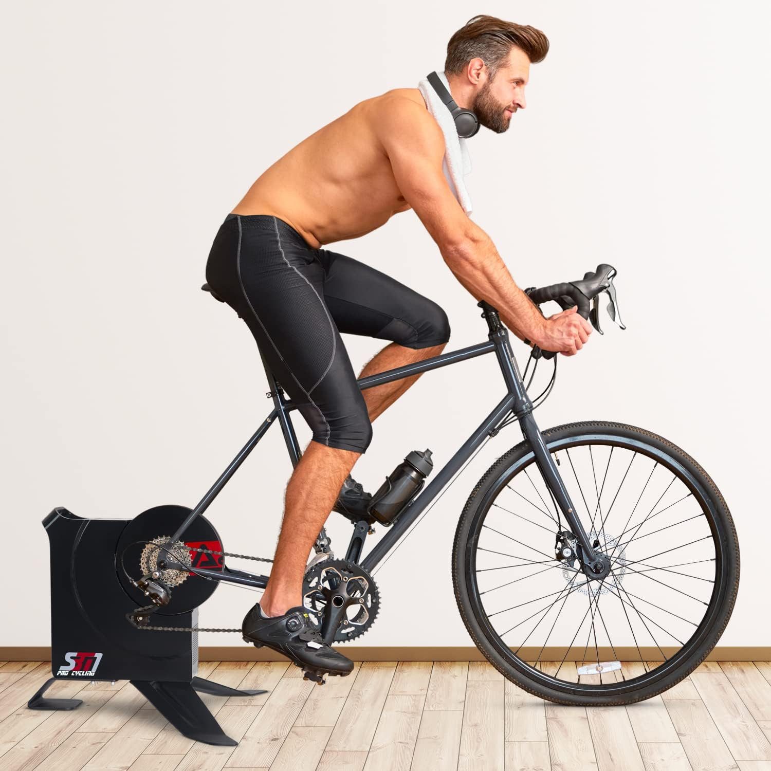 AsVIVA Rollentrainer SBT1 Smart Trainer mit Direktantrieb, 2000 W, 20 % Steigung, Zwift, Direktantrieb, 2000 W Leistung, Bluetooth & ANT+ App-Konnektivität – Bild 5 von 5