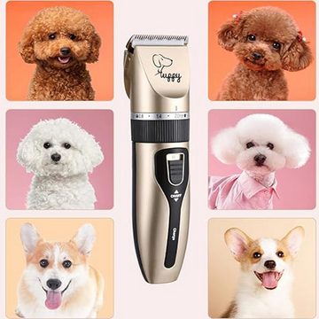 KINSI Hundeschermaschine Haustier elektrische Haarschneidemaschine,Haarschieber,geräuscharm, Elektrischer Friseur mit 5 einstellbaren Geschwindigkeitsstufen