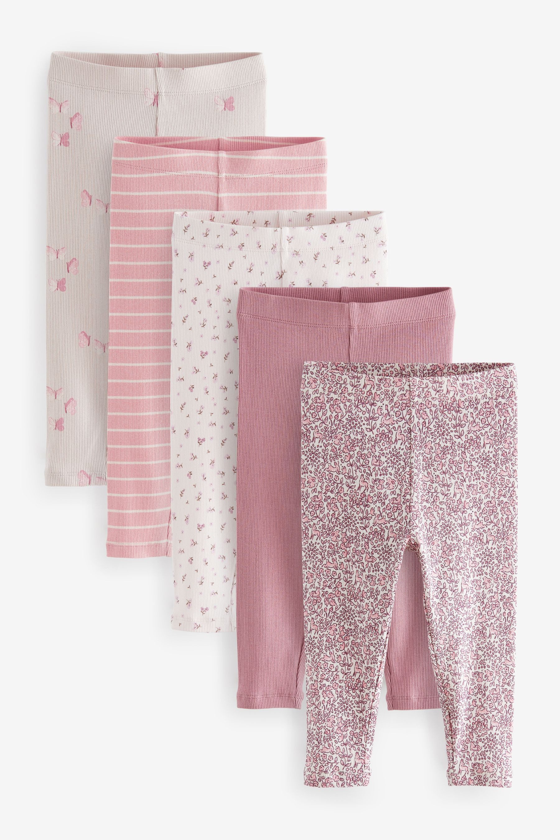 Next Leggings Gerippte Leggings im 5er-Pack (5-tlg)